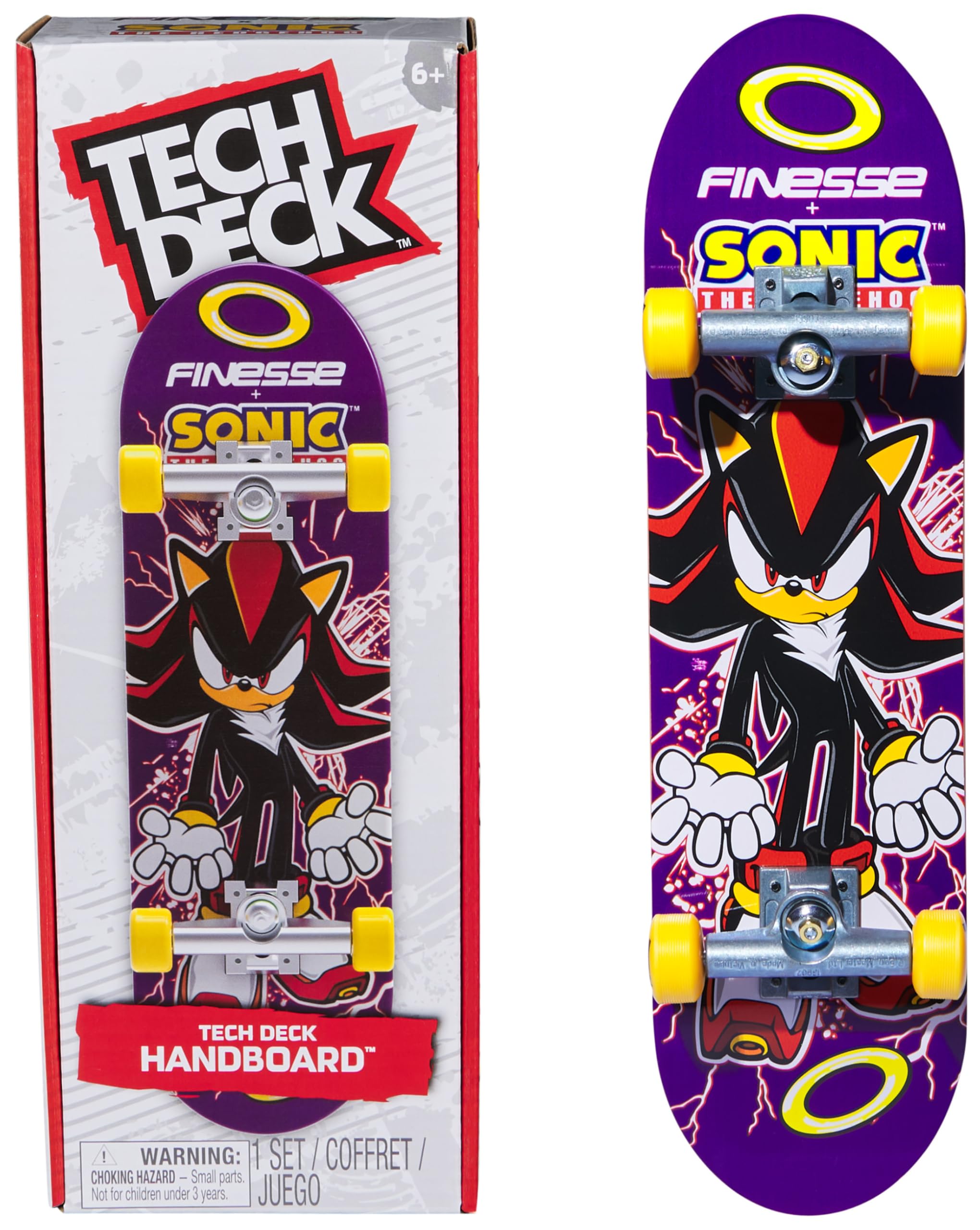 Tech Deck Finesse X Sonic Handboard - 9x Size Mini Skateboard | Die-Cast Trucks | Age 6+