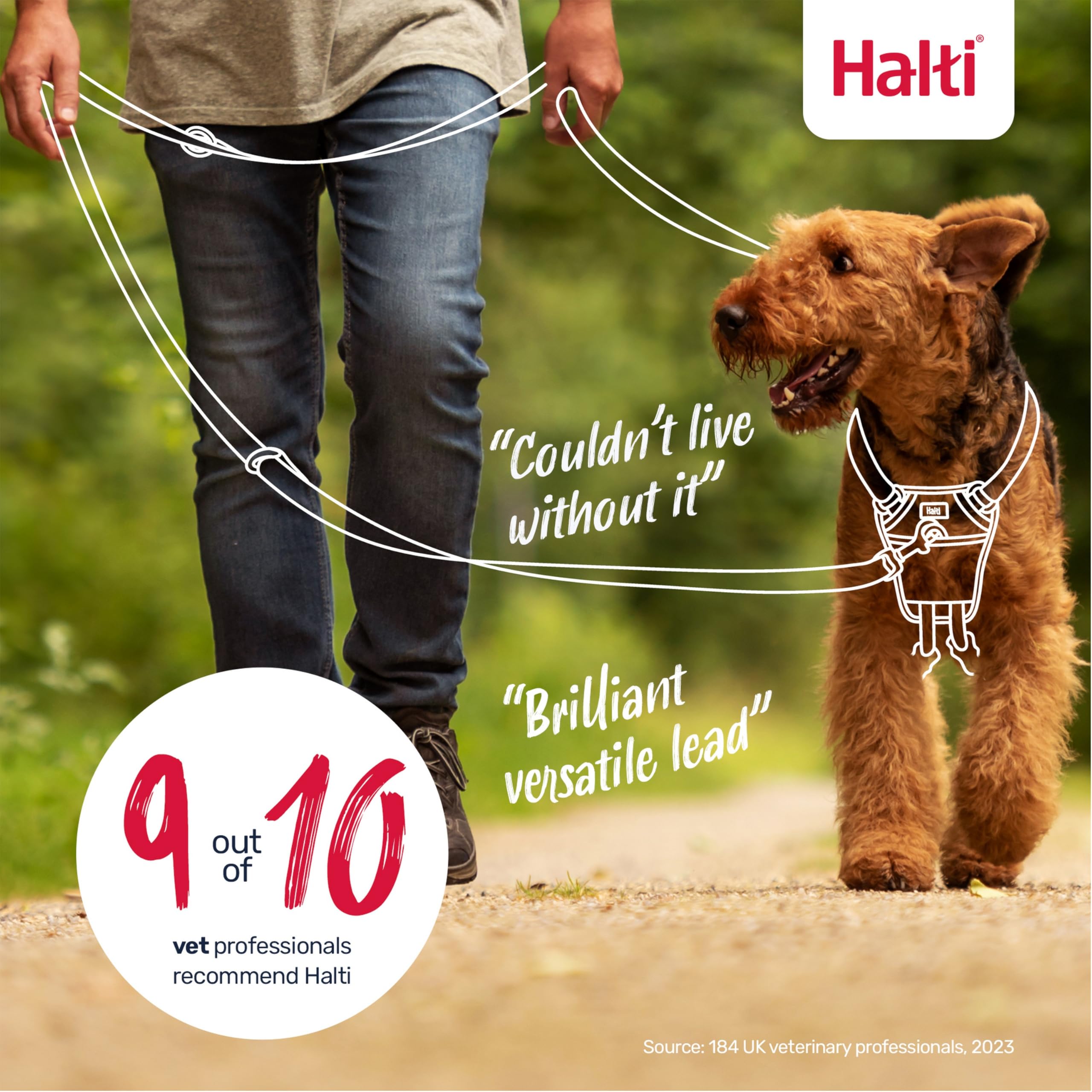 Halti Double Lead - Multifunctional Training Lead for Dogs | Size Small | Deep Walnut 6