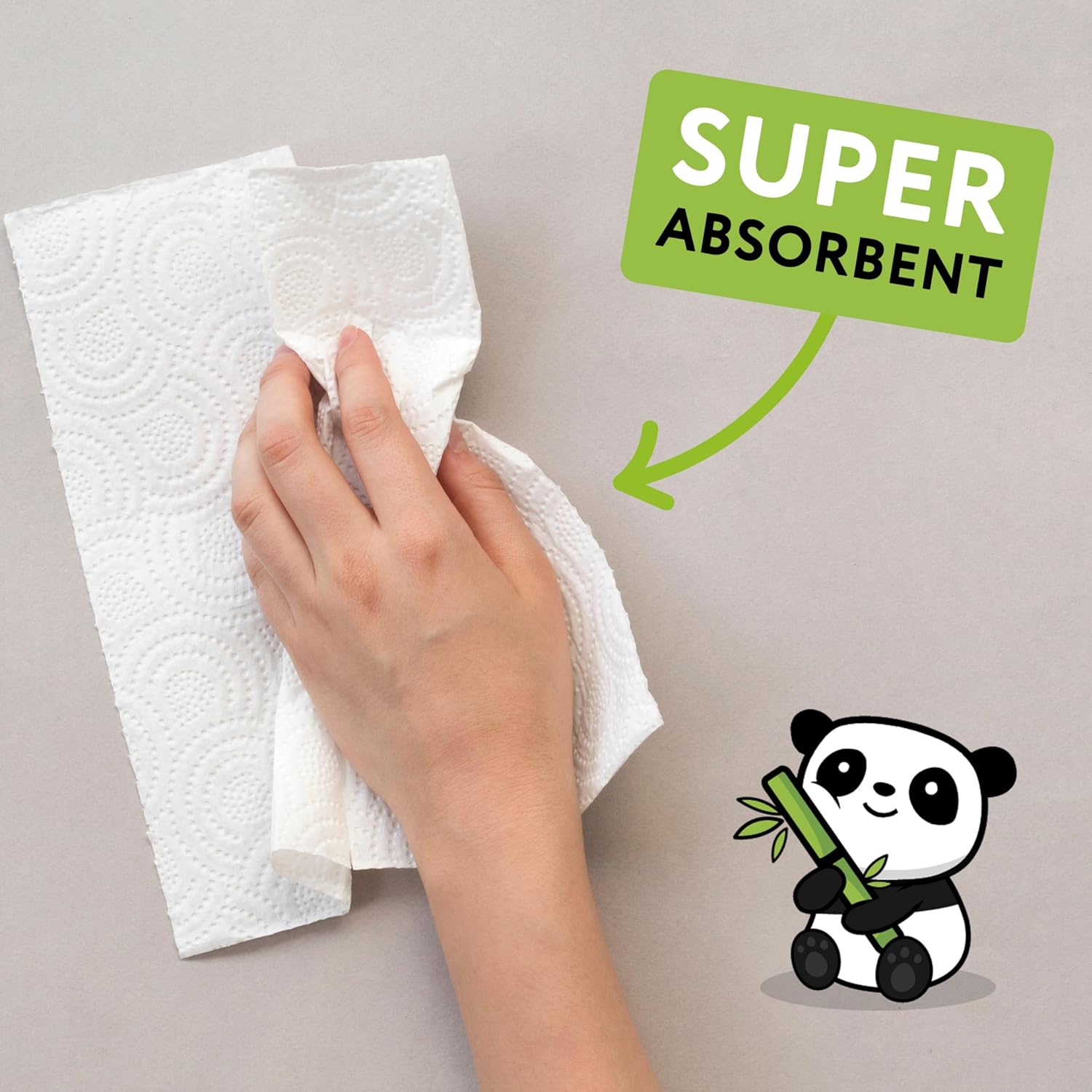 The Cheeky Panda - Bamboo Kitchen Roll 2 Pack | 200 Super Strong Sheets 6