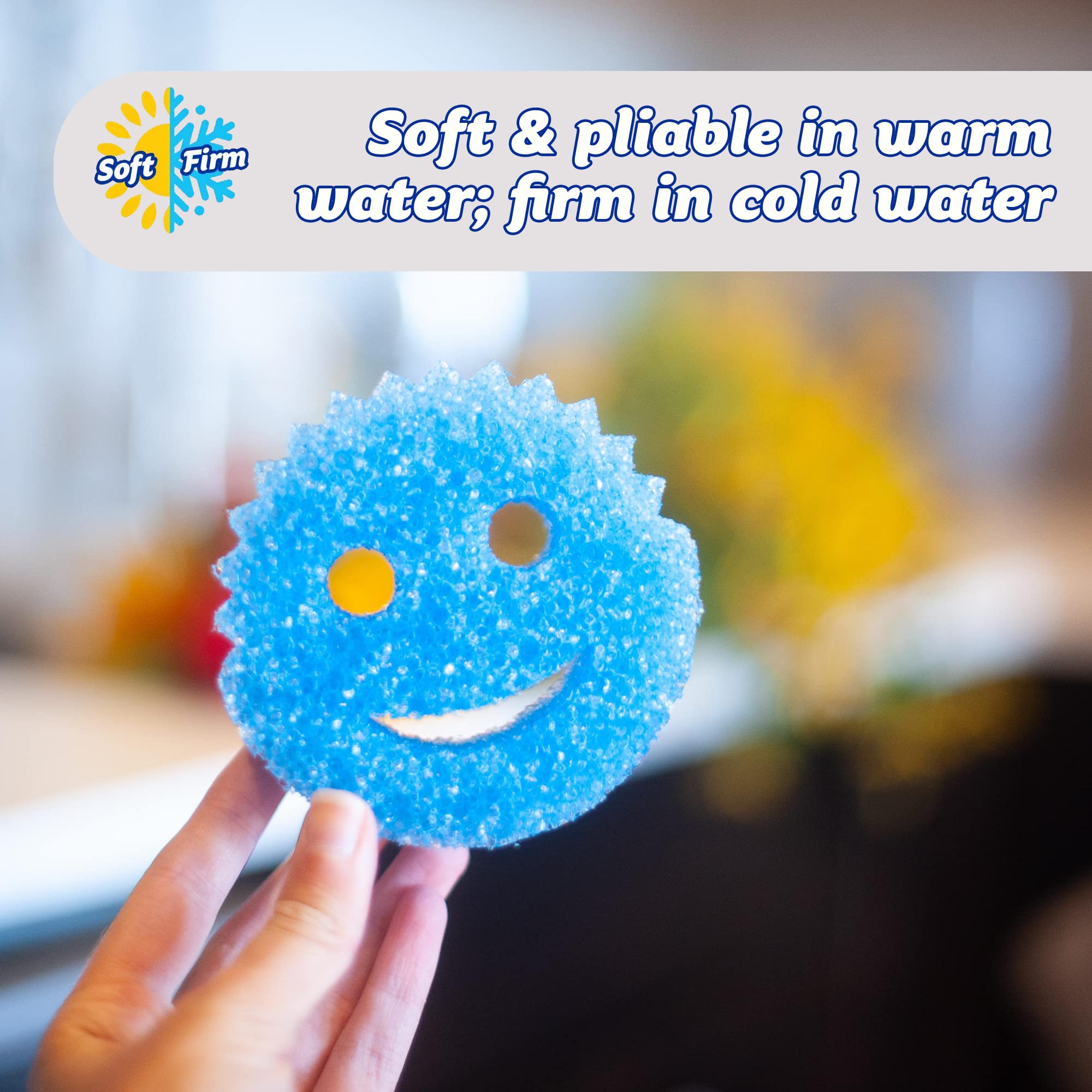 Scrub Daddy - Colors Kitchen Sponges, Dish Sponges for Washing Up, FlexTexture Design 8