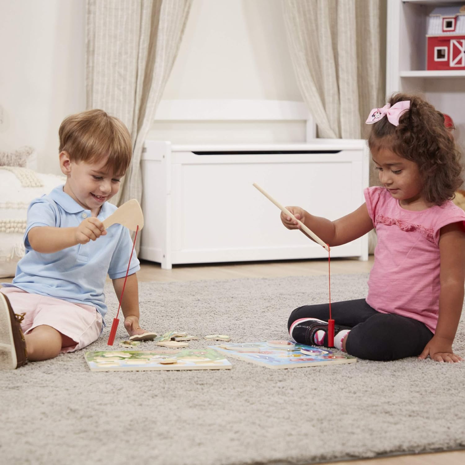 Melissa & Doug Magnetic Wooden Fishing Game - Underwater Puzzle Playset for Kids 3-8 6