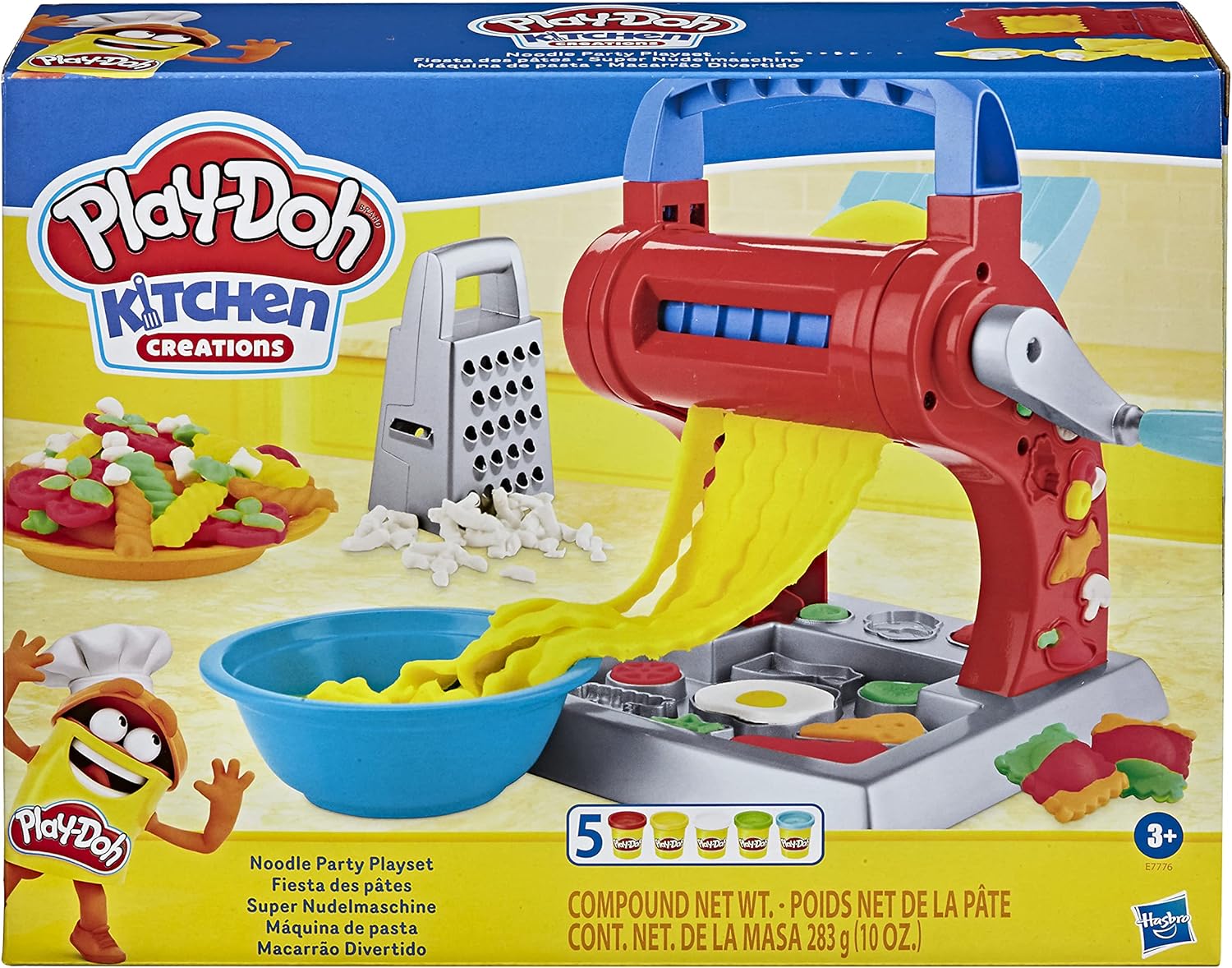 Play-Doh Kitchen Creations Noodle Party Playset - Pretend Pasta Maker for Kids 3 Years and Up
