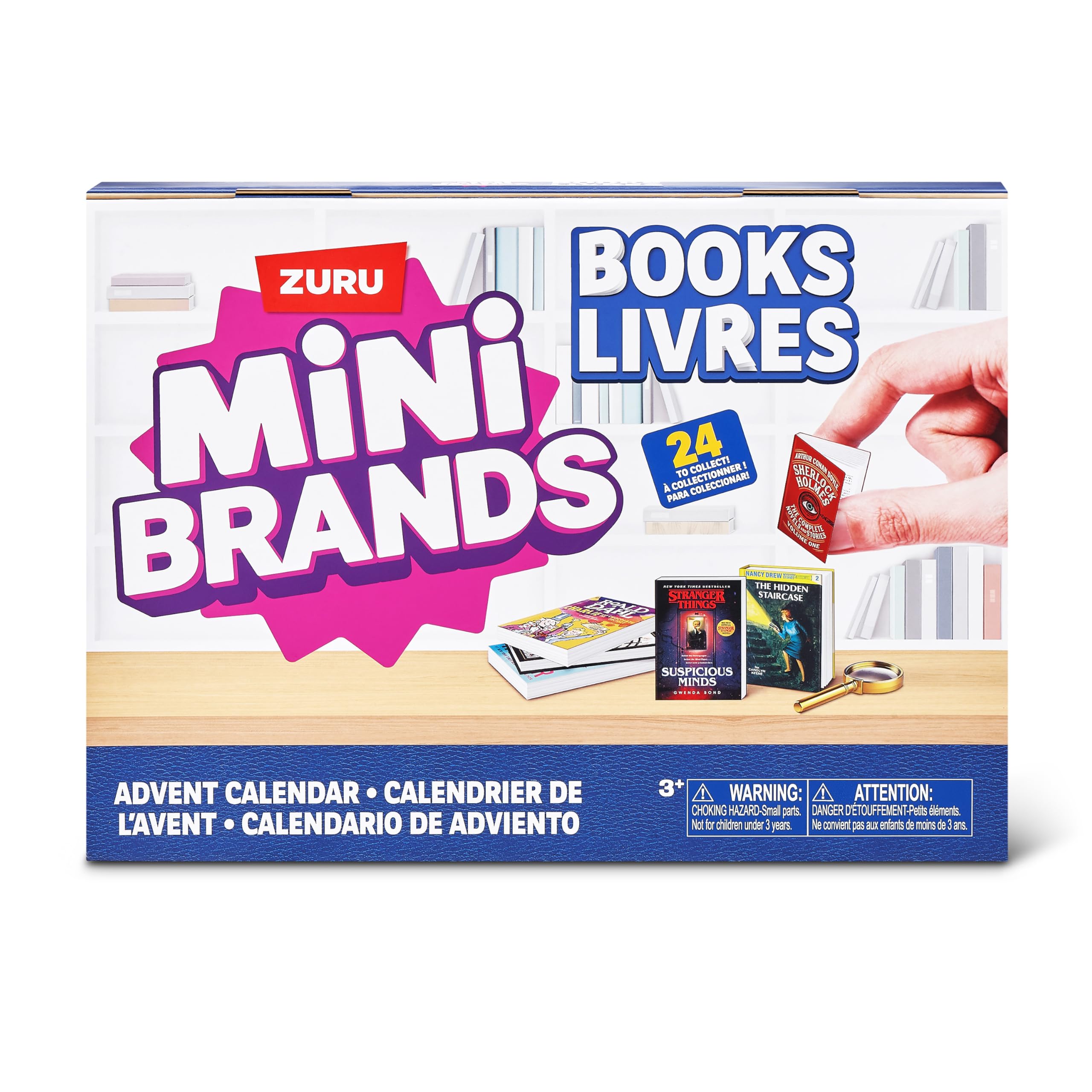 Mini Brands Books Advent Calendar - 24-Piece Collectible Miniature Book Set for Ages 3+