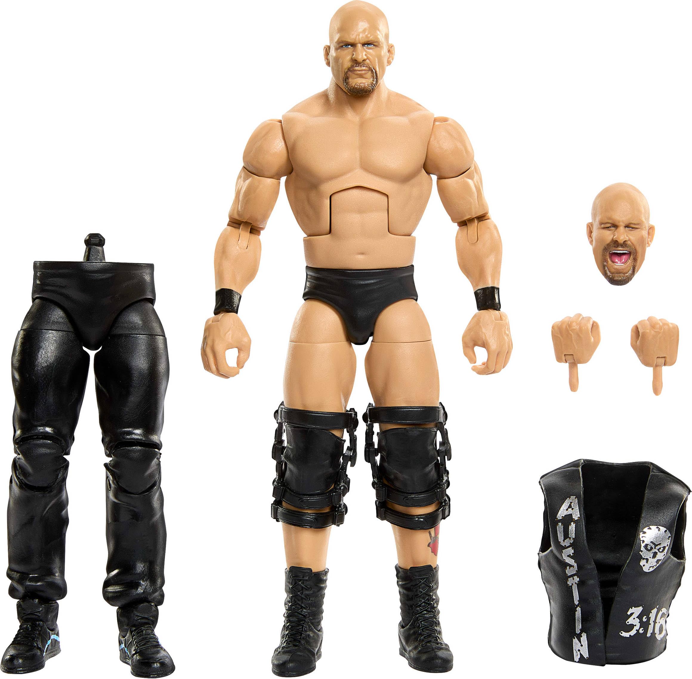 Mattel WWE Elite Collection Action Figure JHX79 - Deluxe Articulation | Interchangeable Hands | TrueFX Face