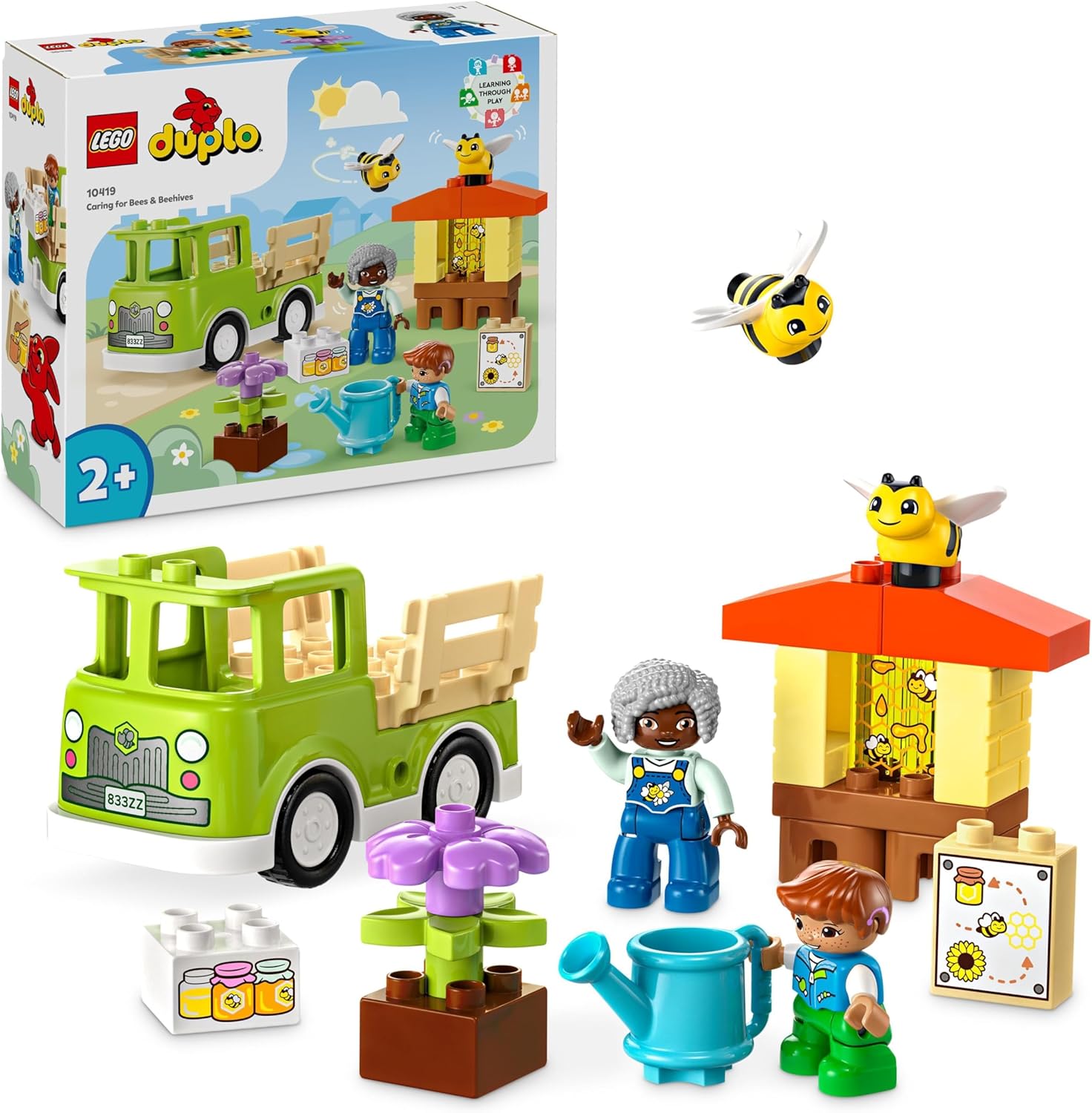 LEGO DUPLO Town Caring for Bees & Beehives - Educational Building Playset for Toddlers 2+