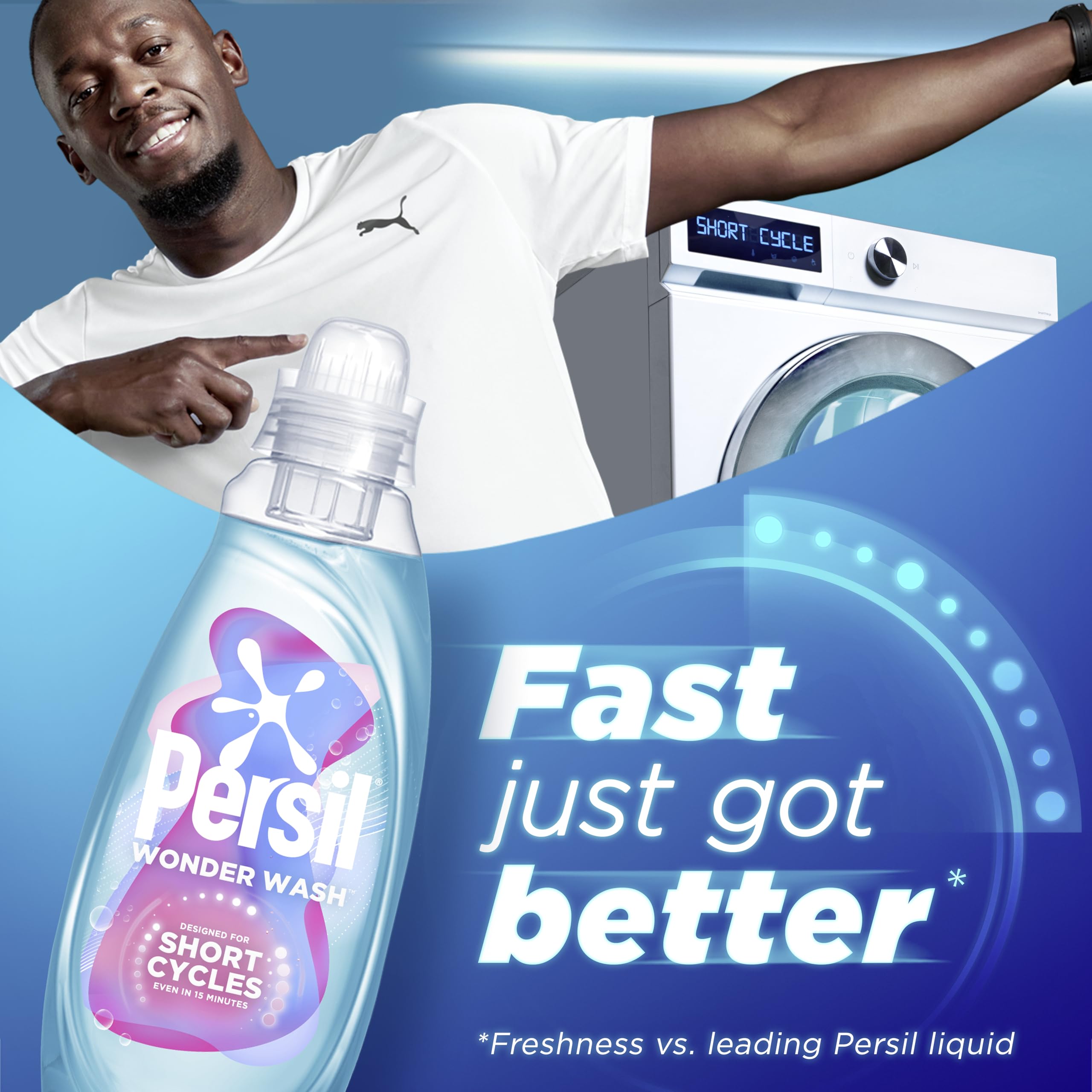 Persil Wonder Wash Sensitive Non Bio Liquid Detergent - Fast-Acting Formula for Short Cycles 9