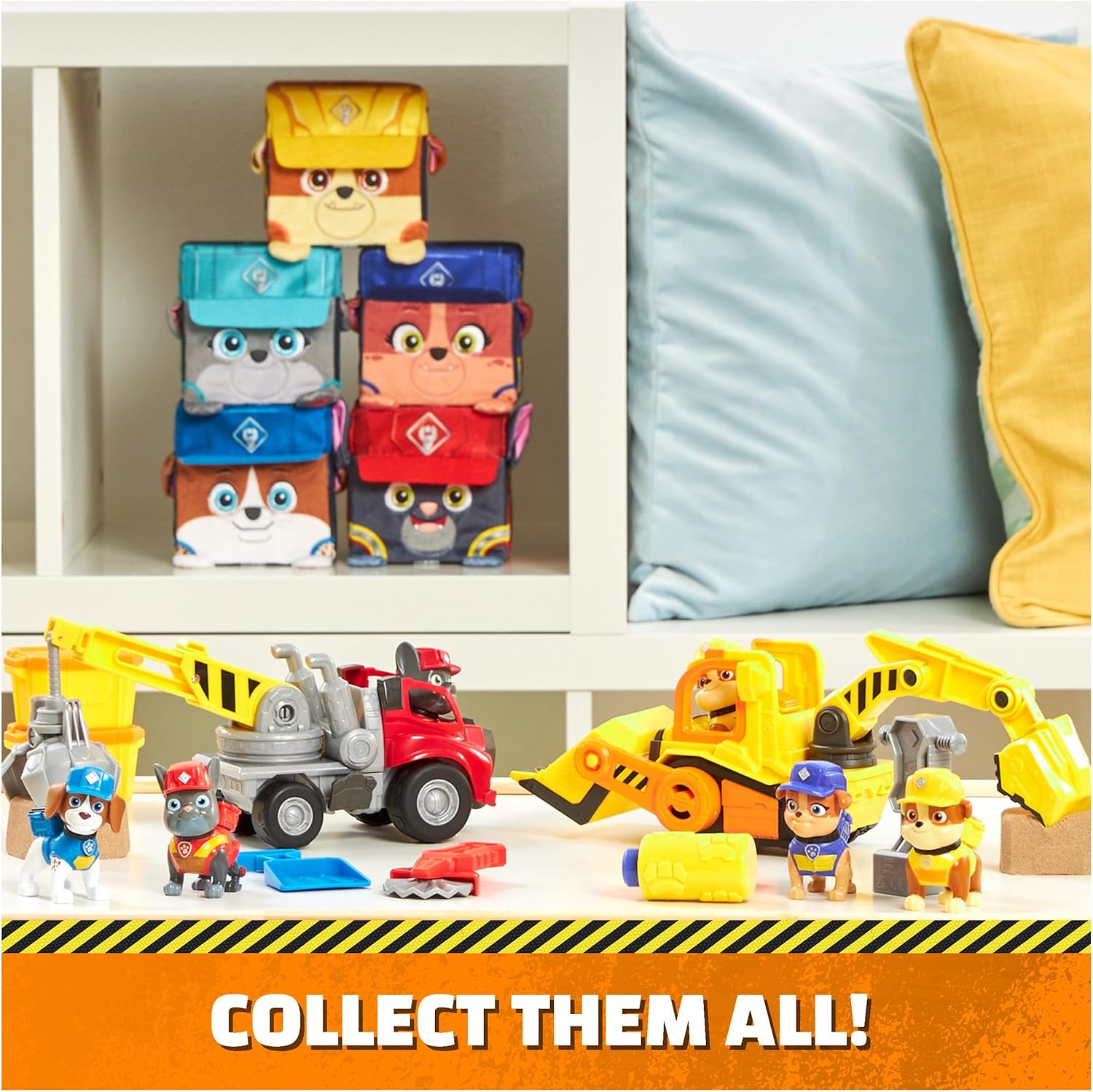 Rubble & Crew Mix’s Cement Mixer Toy Truck with Action Figure - Building & Construction Playset for Kids 3+ 5