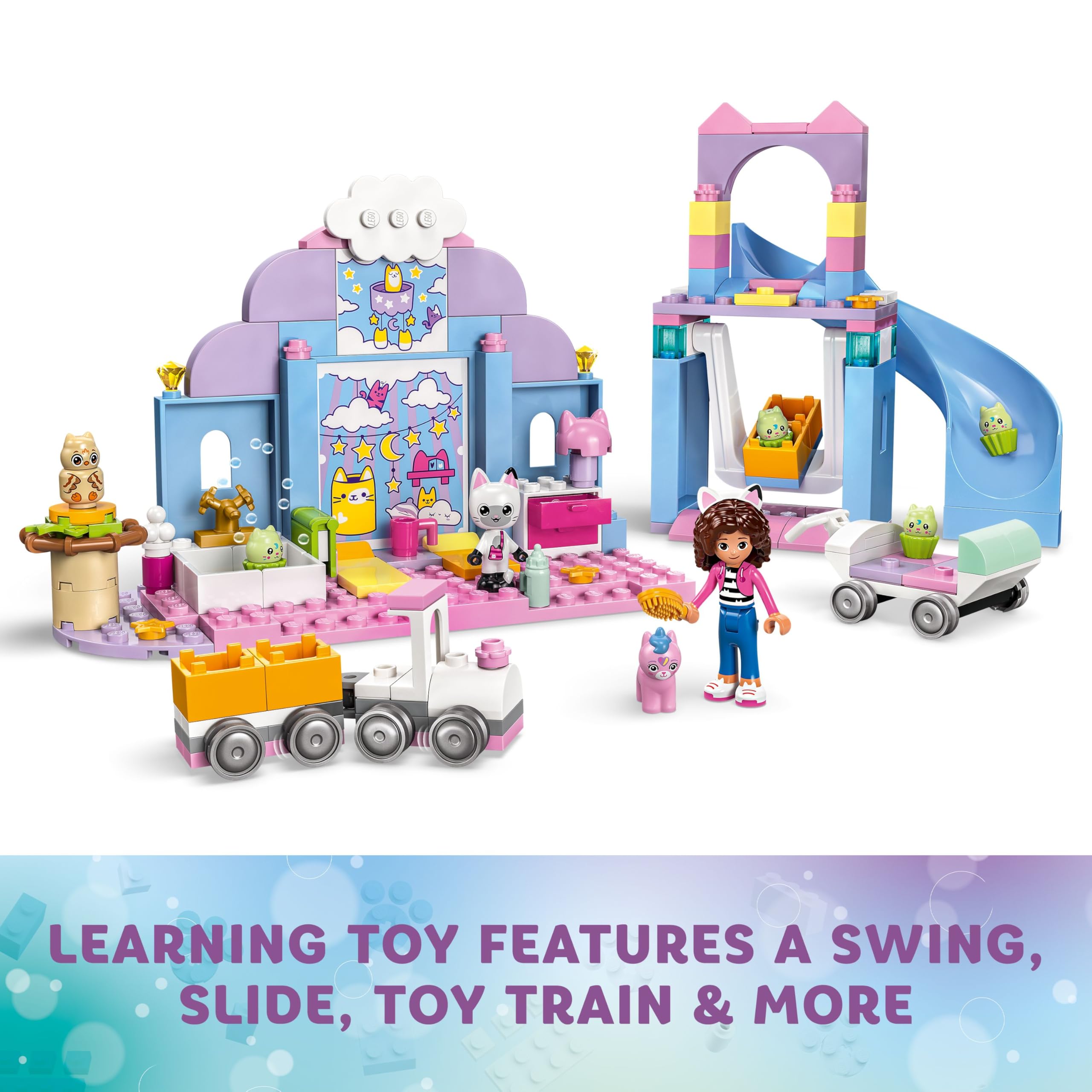 LEGO Gabby’s Dollhouse Gabby’s Kitty Care Ear Slide Playset - Building Toy for Kids 4+ 6