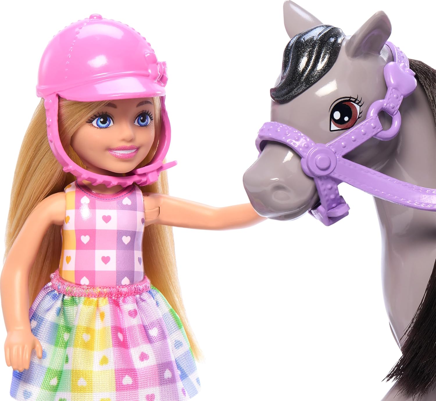 Barbie Chelsea Doll & Horse Toy Set - Bendable Knees, Helmet & Saddle, Ages 3+ 3