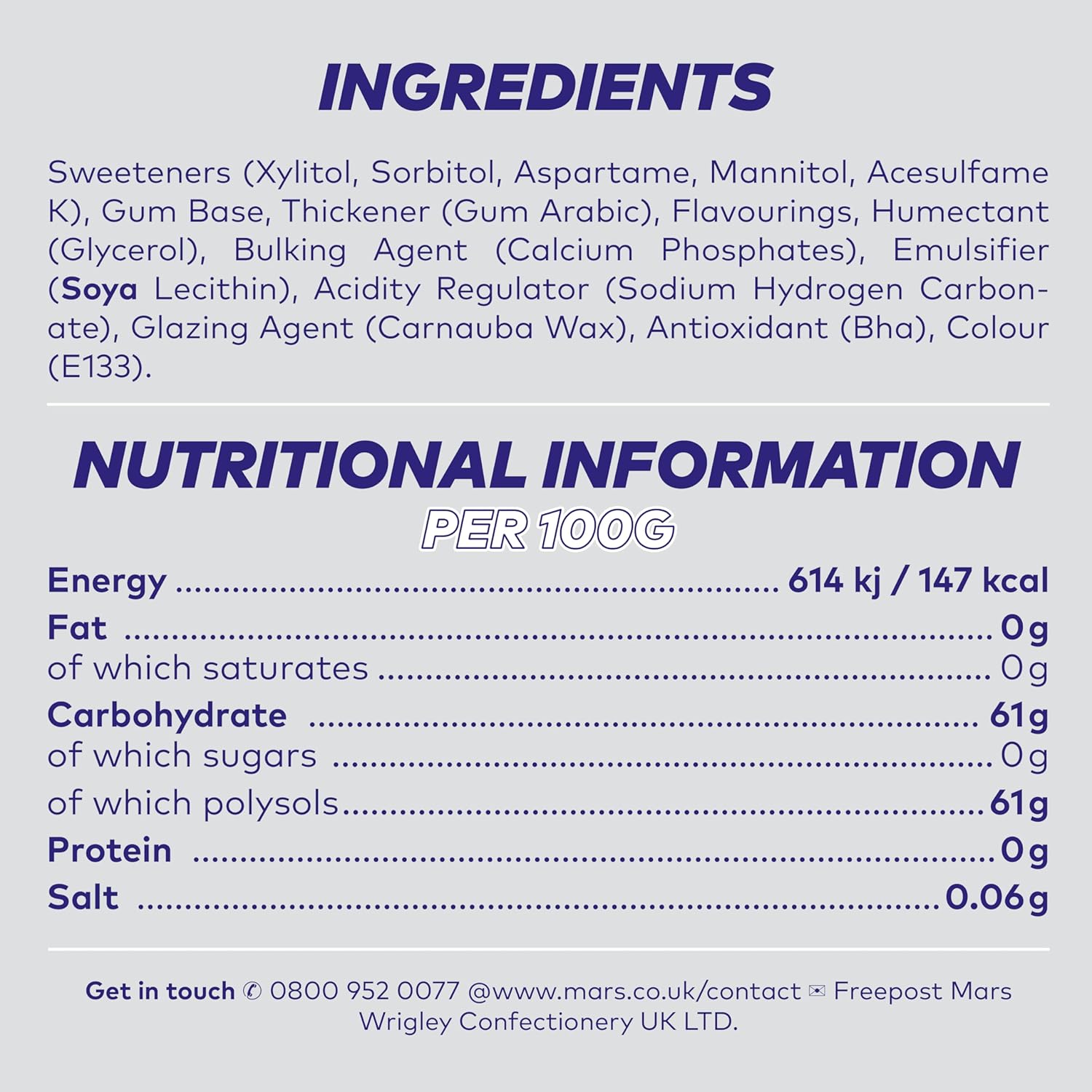 Extra - Weißer Kaugummi zuckerfrei (5 x 10 Stück)