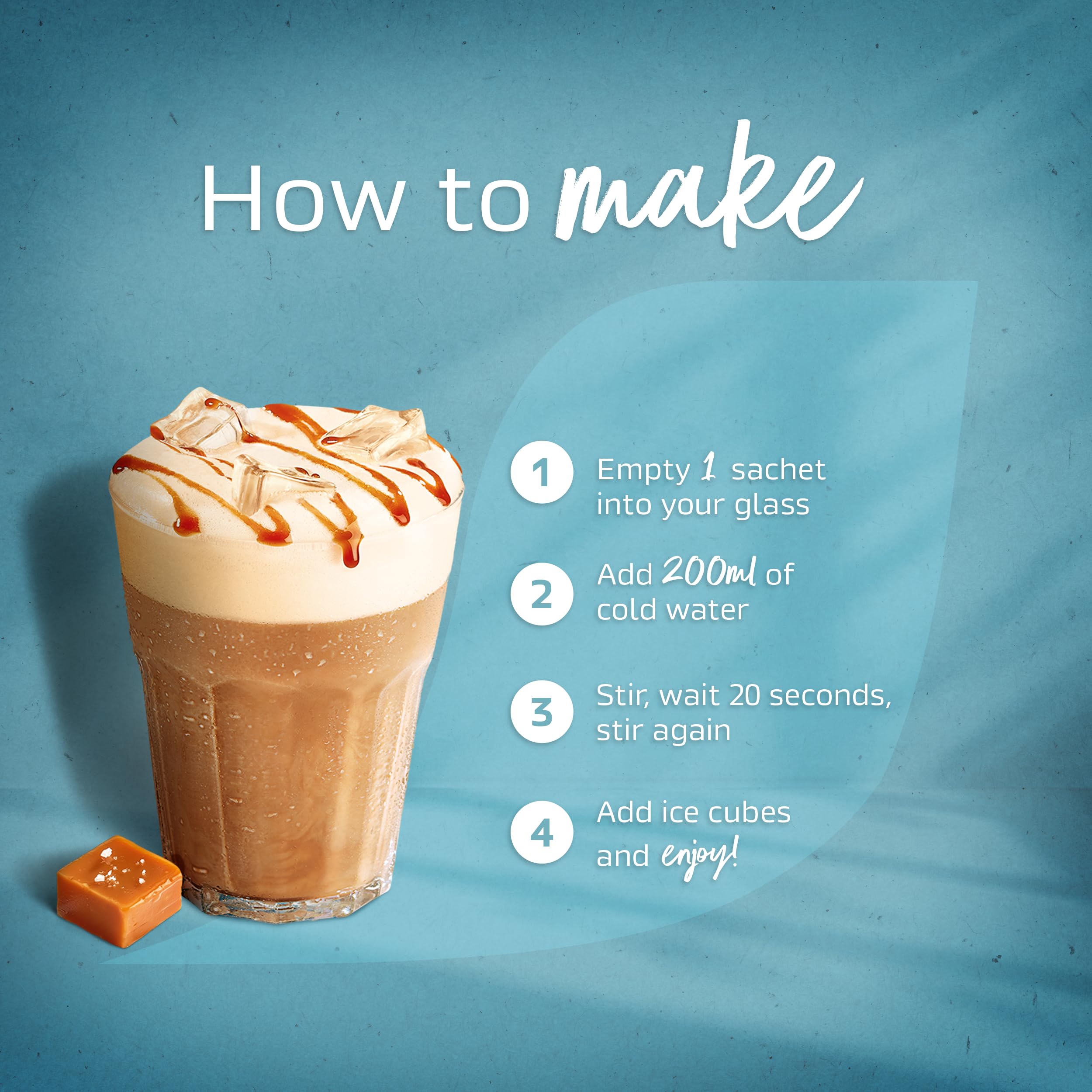 NESCAFÉ Iced Latte Salted Caramel Instant Coffee - 7 x 14.5g Sachets 3