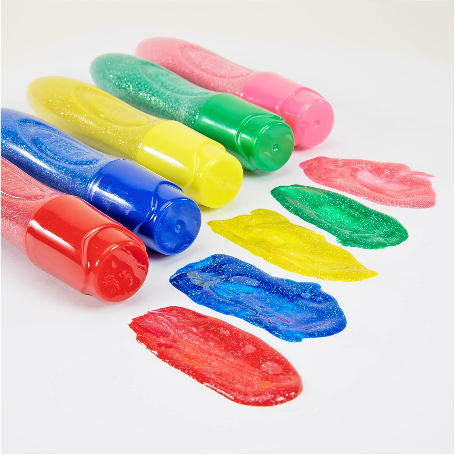 Galt Squeeze 'n Brush - 5 Glitter Colours Fine Tip Paint Pen Set for Kids 3