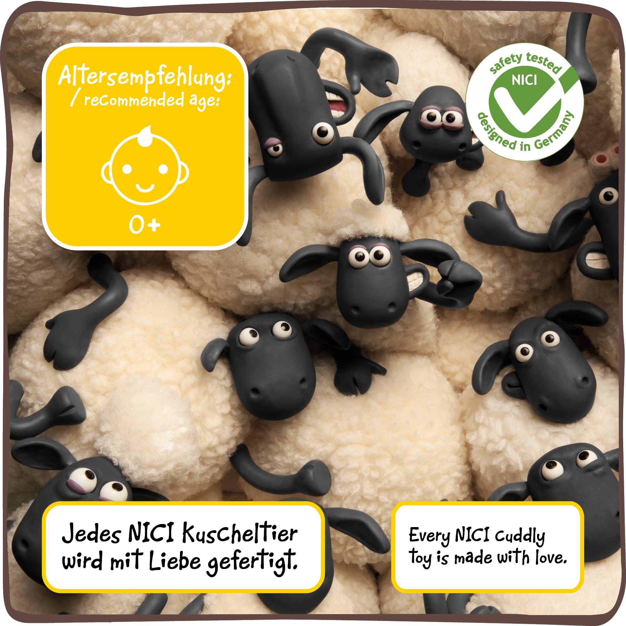 Nici Shaun the Sheep 35 cm Plush Toy - Soft Cuddly Stuffed Animal for Kids 4