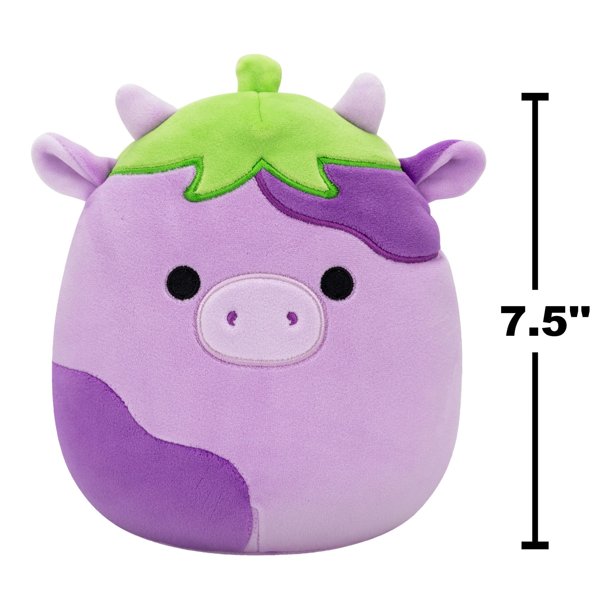 Squishmallows Frederick the Eggplant Cow - 7.5-Inch Plush Collectible for Ages 3+ 12
