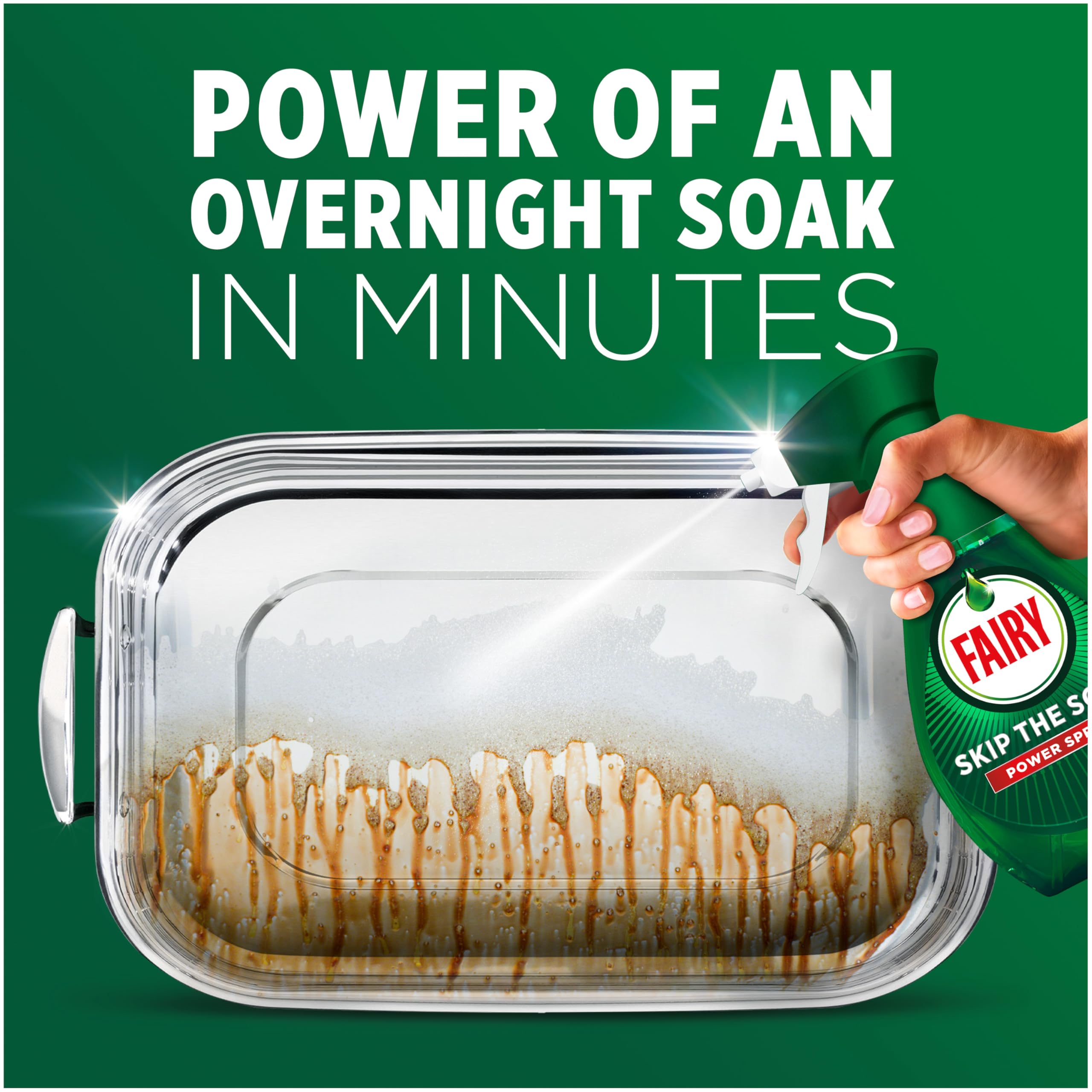 Fairy Skip the Soak Dish Spray Kit, Lemon, 1.3L (650ml Spray + 650ml Refill) 4