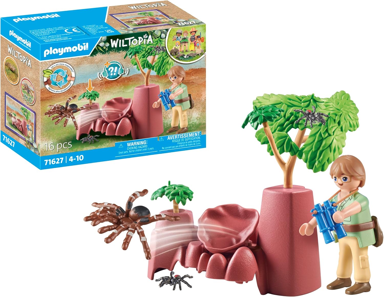 Playmobil 71627 Wiltopia Spider Rocks Playset - Action-Packed Spider Adventure for Kids 4+