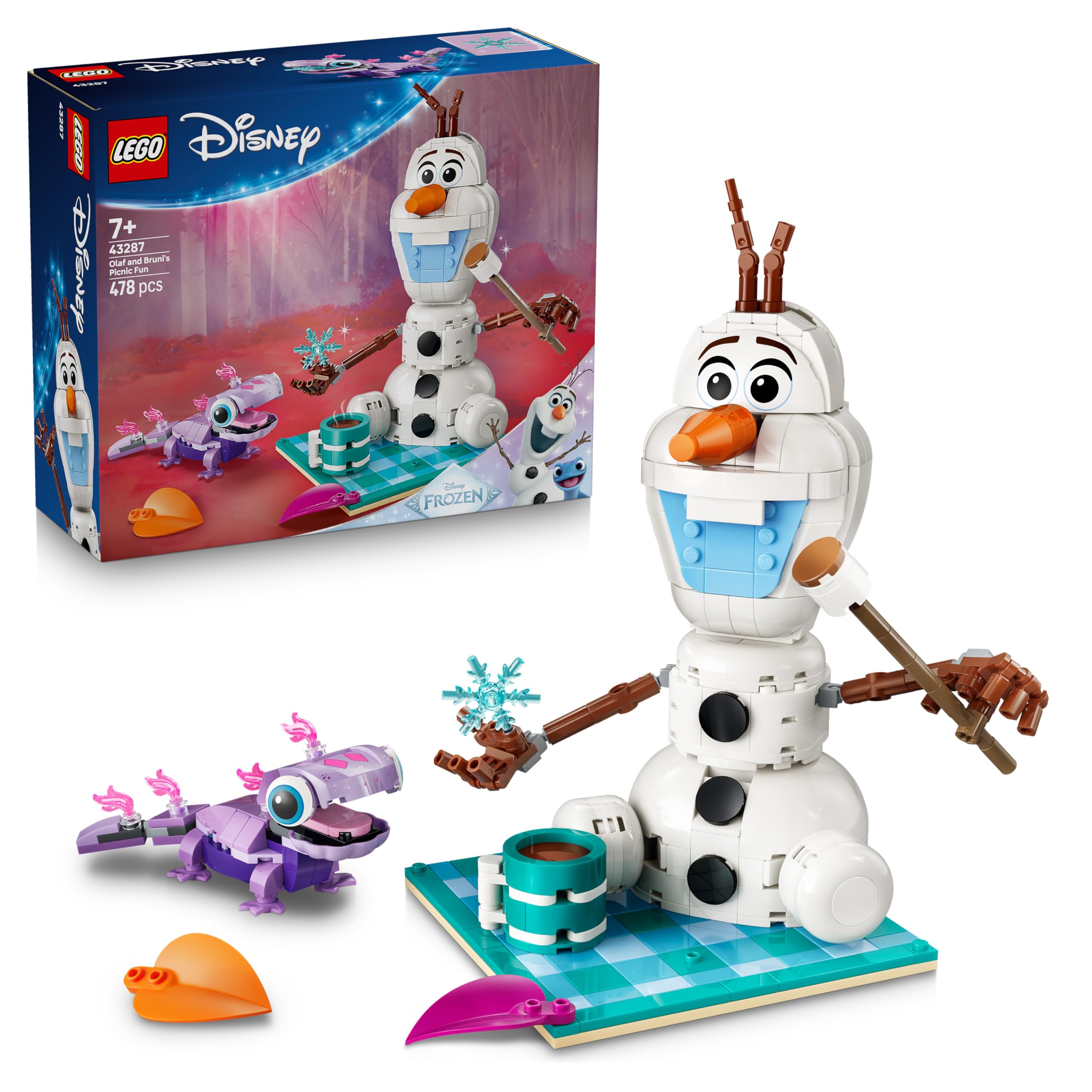 LEGO Disney Frozen Olaf and Bruni's Picnic Fun Building Set 43287 | Ages 7+ | Multicolor