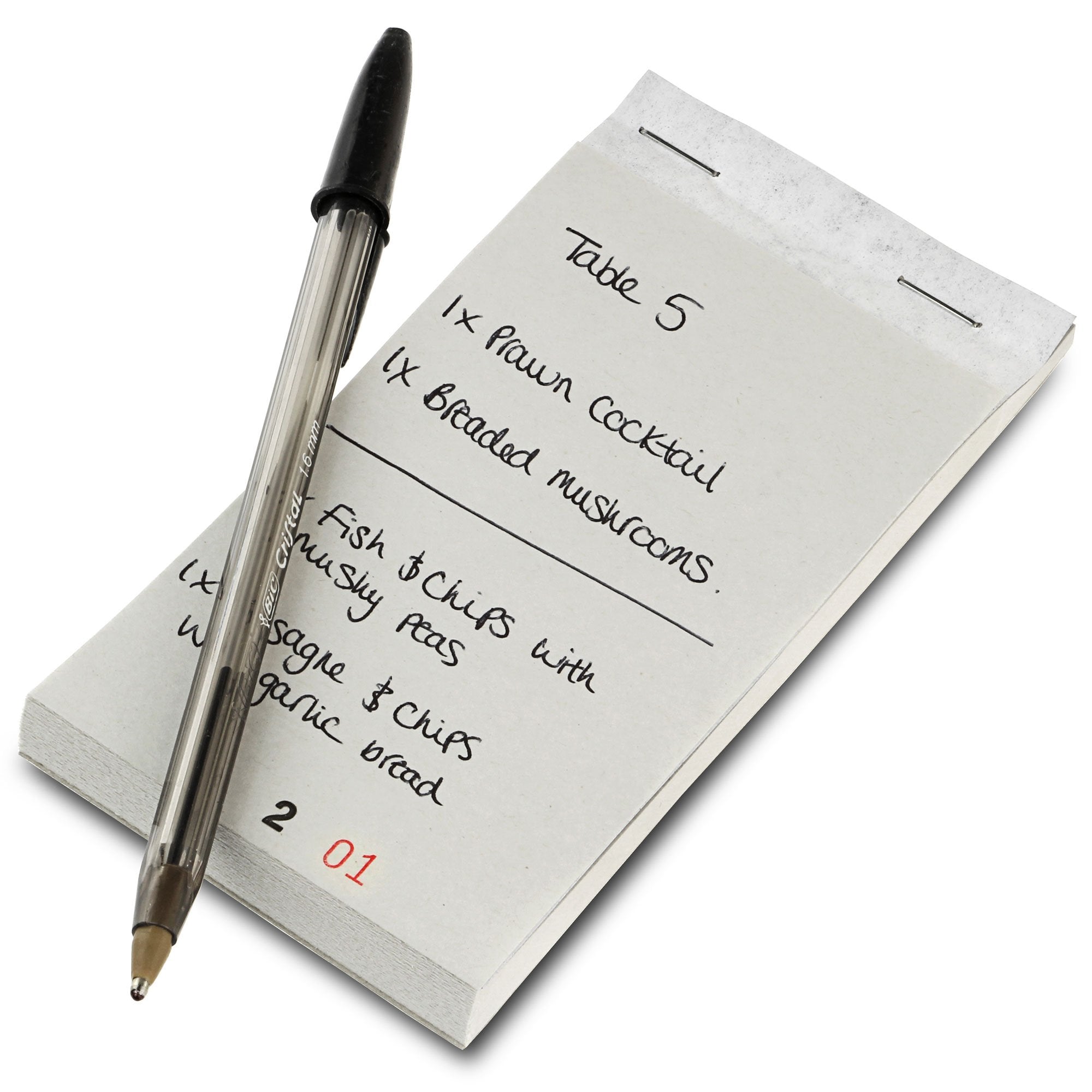 bar@drinkstuff Restaurant Order Pads with Duplicate Sheet - Set of 10 | 50 Numbered Sheets 1