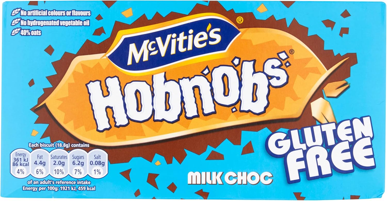 McVitie's Gluten Free Milk Chocolate Hobnobs Biscuits 150g 6