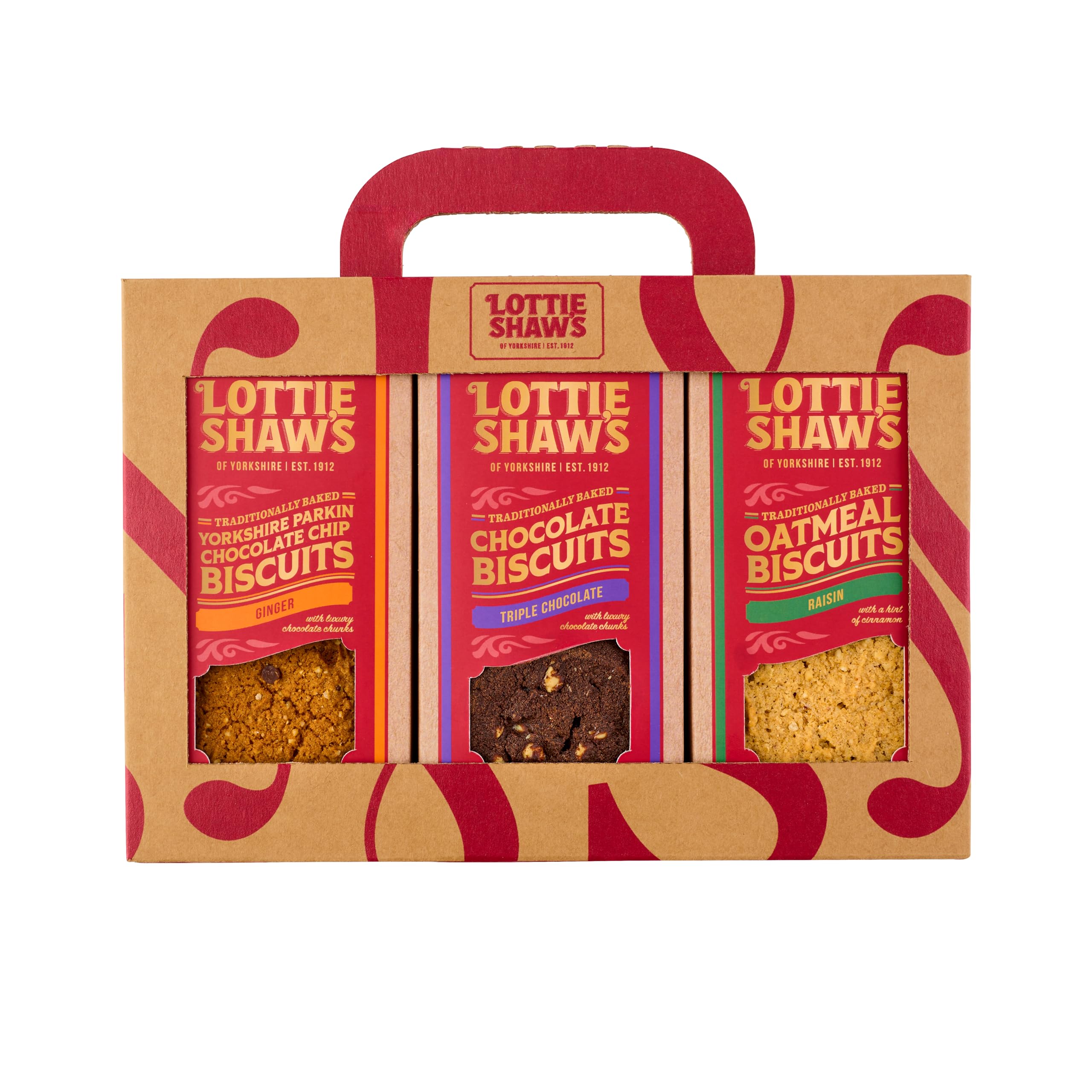 Lottie Shaw's Luxury Biscuit Box Gift Set - 3 Award-Winning Varieties, 600g Total