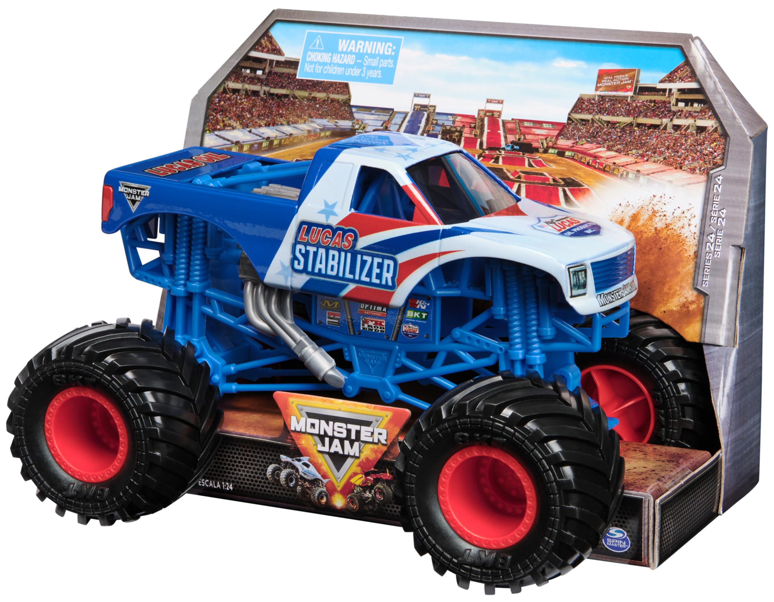 Monster Jam Lucas Stabilizer Monster Truck - 1:24 Scale Die-Cast Vehicle for Kids 4