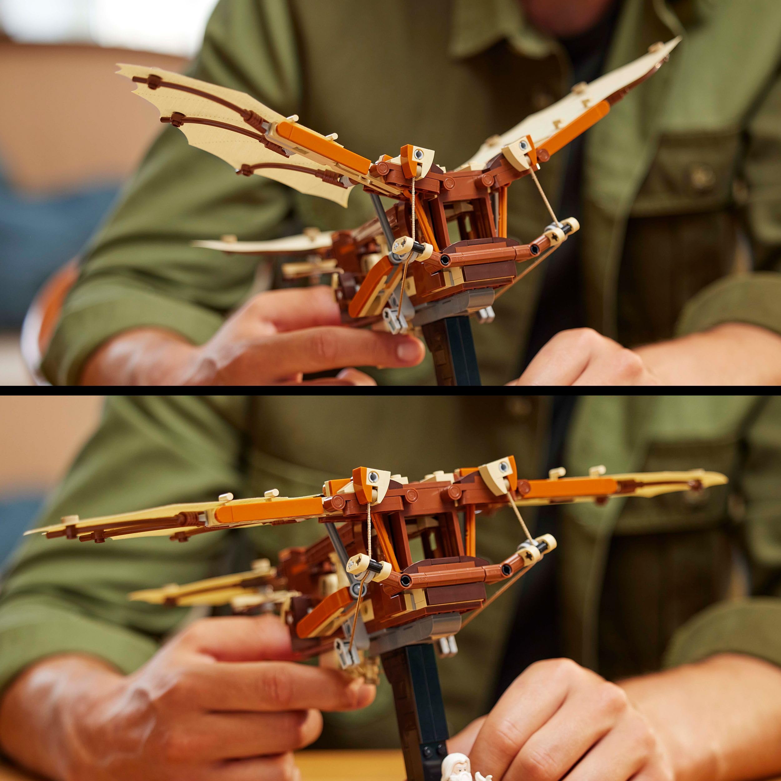 LEGO Icons Leonardo da Vinci’s Flying Machine Building Set - 493-Piece Adult Model with Minifigure 4