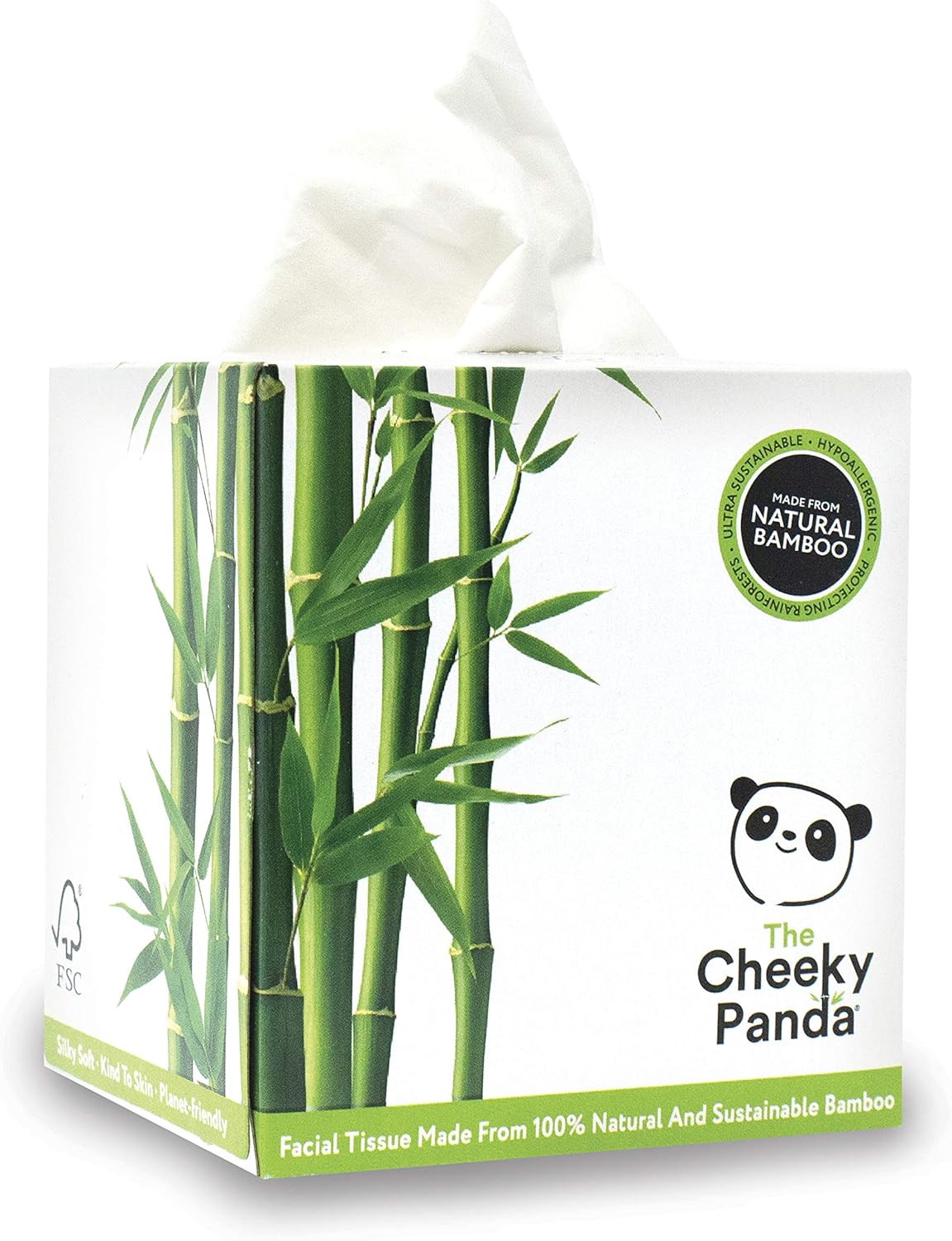 The Cheeky Panda – Kosmetiktücherwürfel aus 100 % Bambus (56er-Packung)