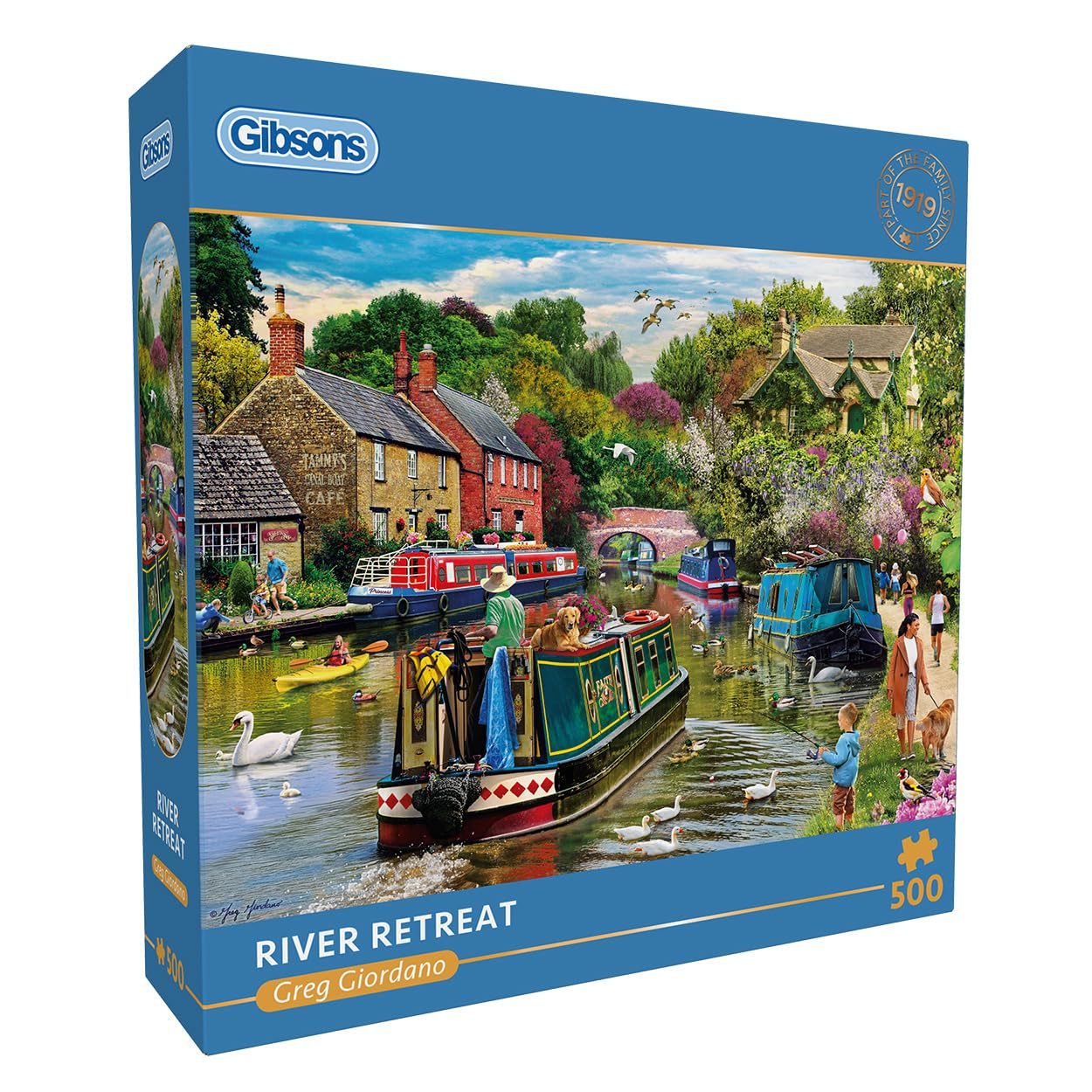 Gibsons River Retreat Jigsaw Puzzle - 500 Pieces | 48 x 34 cm Artwork by Greg Giordano