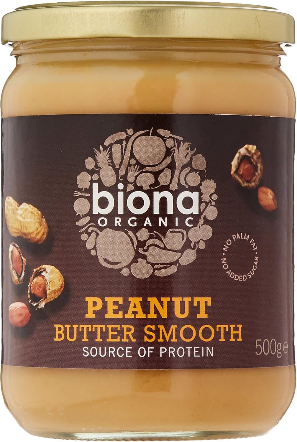 Biona Organic Peanut Butter Smooth No Salt, 500g