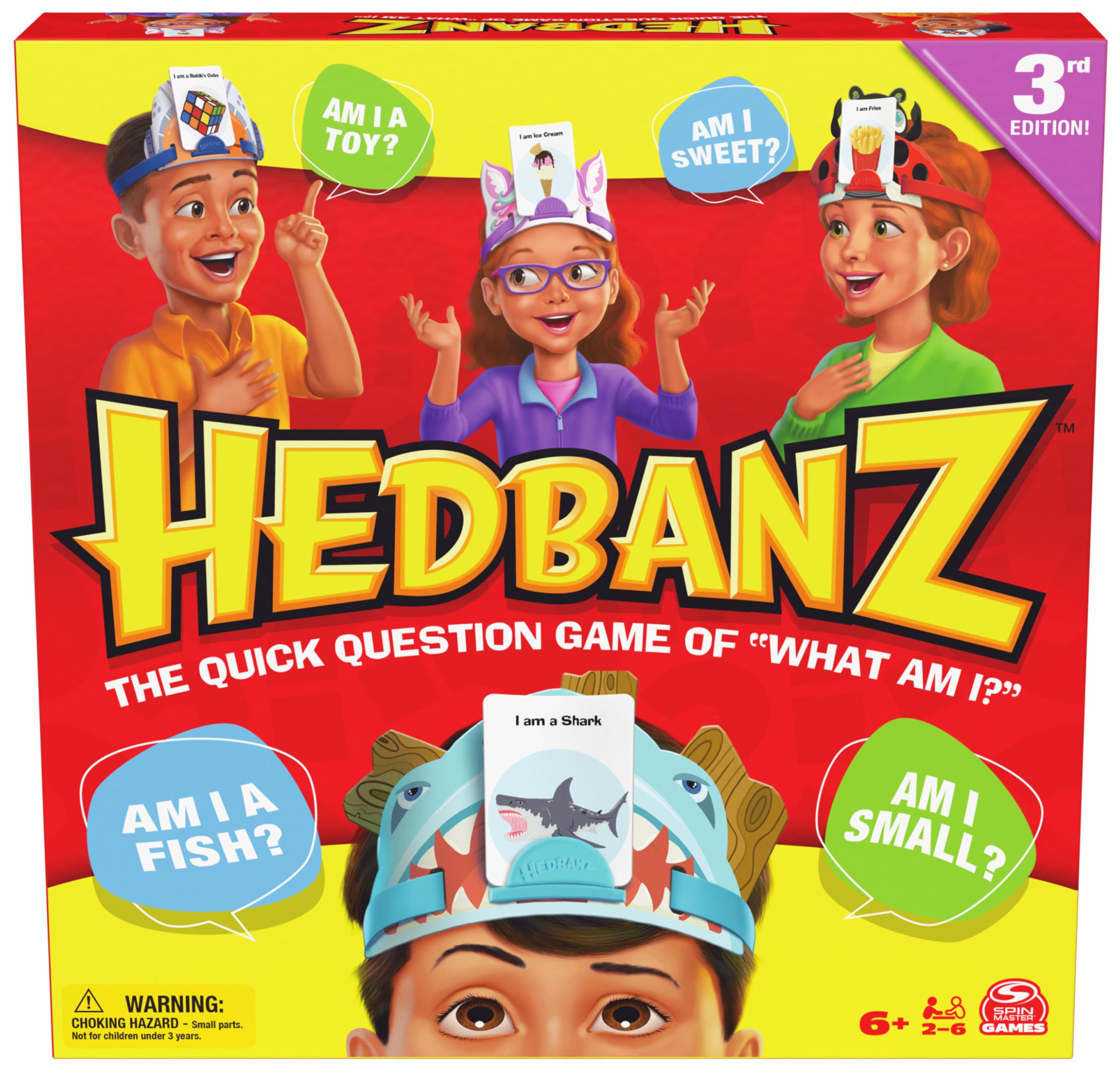 Spin Master Games Hedbanz 3rd Edition 2025 with New Cards & Headbands