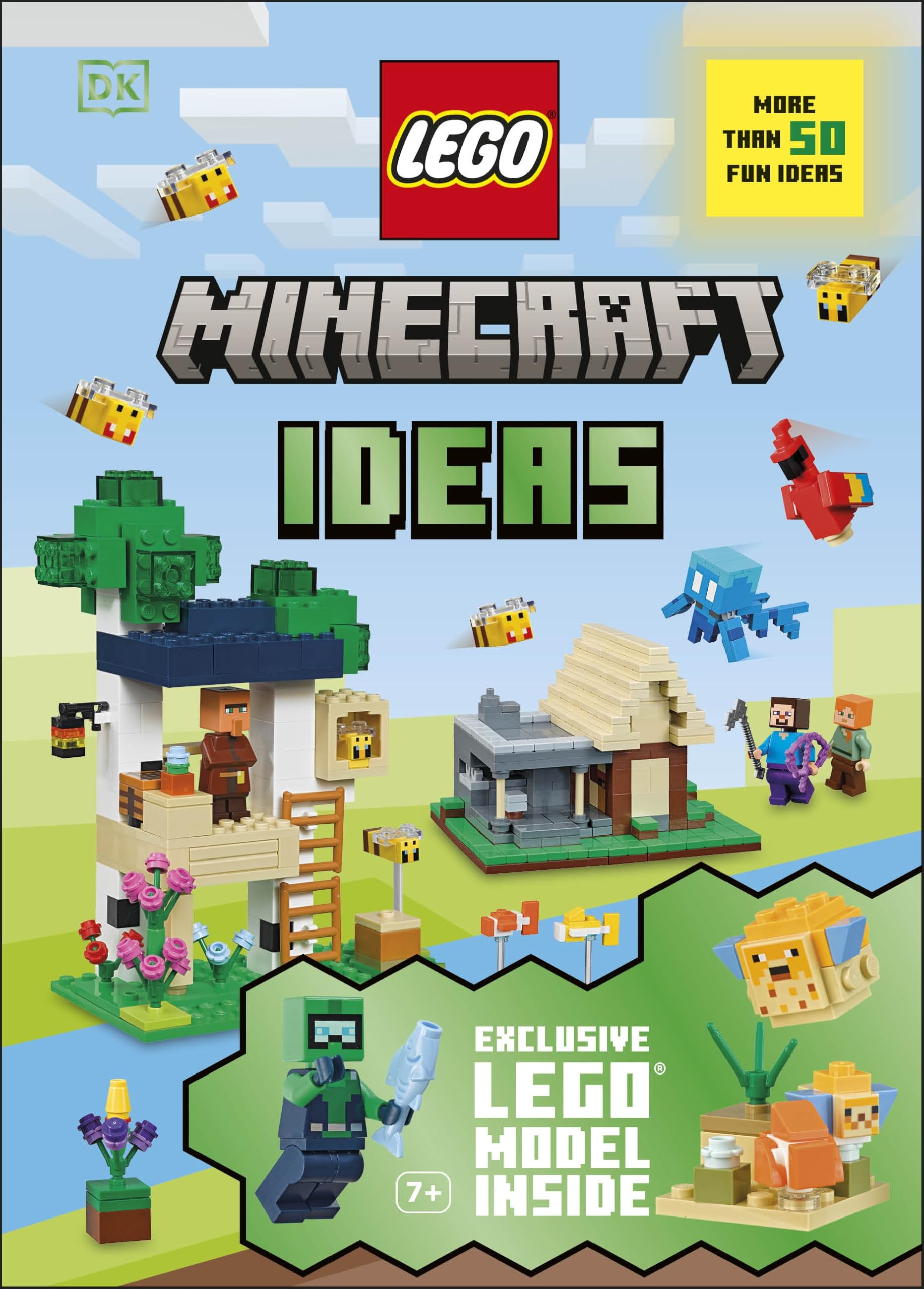 DK LEGO Minecraft Ideas Book with Exclusive Mini Model | Ages 7-9 | Hardcover 1