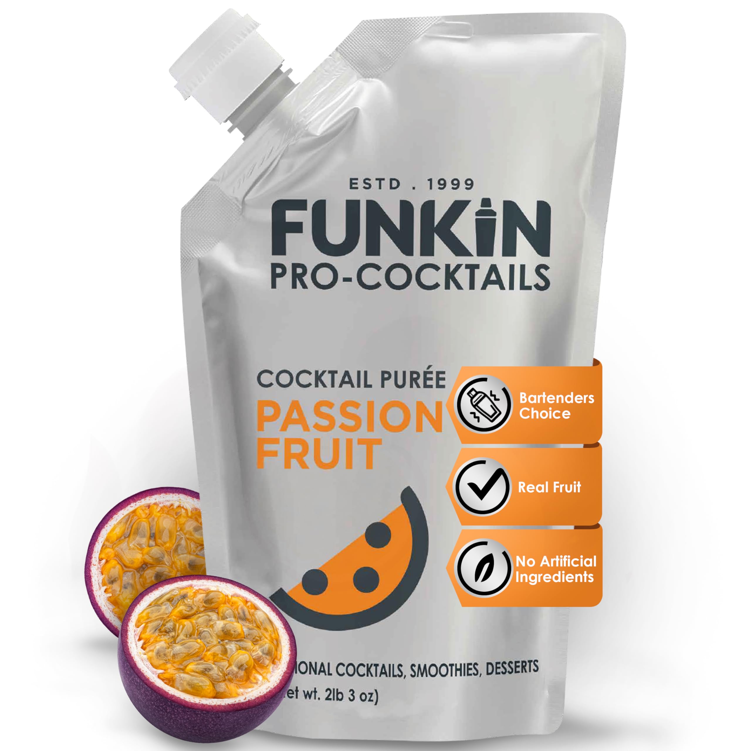 Funkin Passion Fruit Puree Cocktail Mixer 1kg | Made with Real Passionfruit | Natural Ingredients
