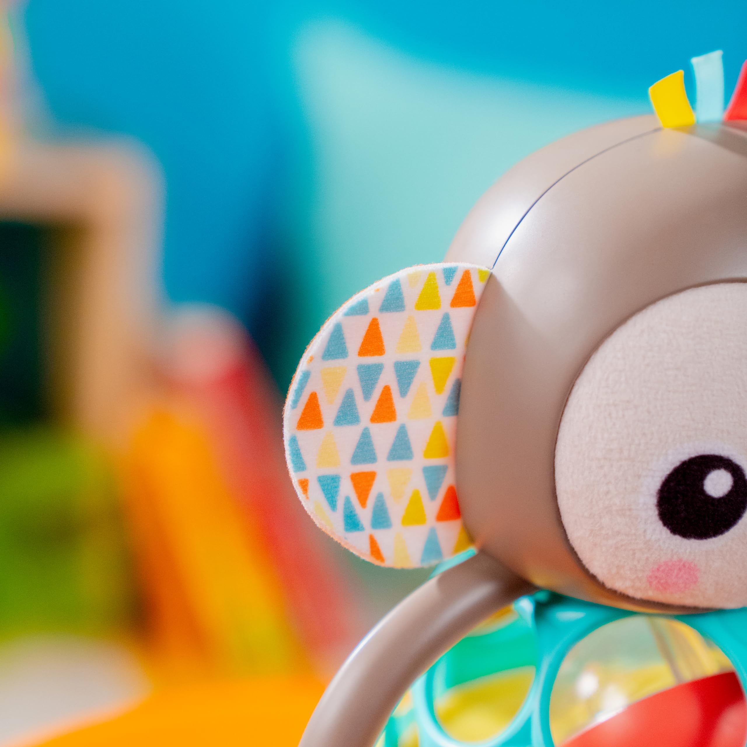 Bright Starts Grab & Giggle Monkey - Light-Up Musical Rattle Toy for 6+ Months 7