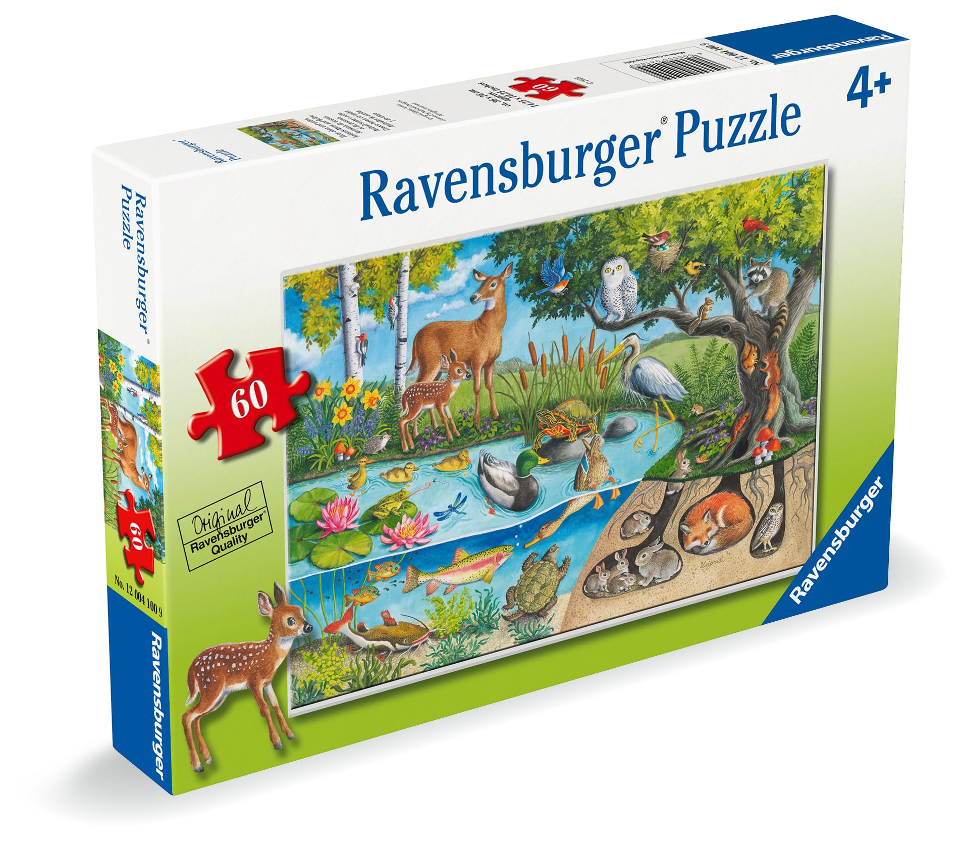 Ravensburger Animals Above & Below 60-Piece Puzzle - Educational Floor Puzzle for Kids 4+ 5