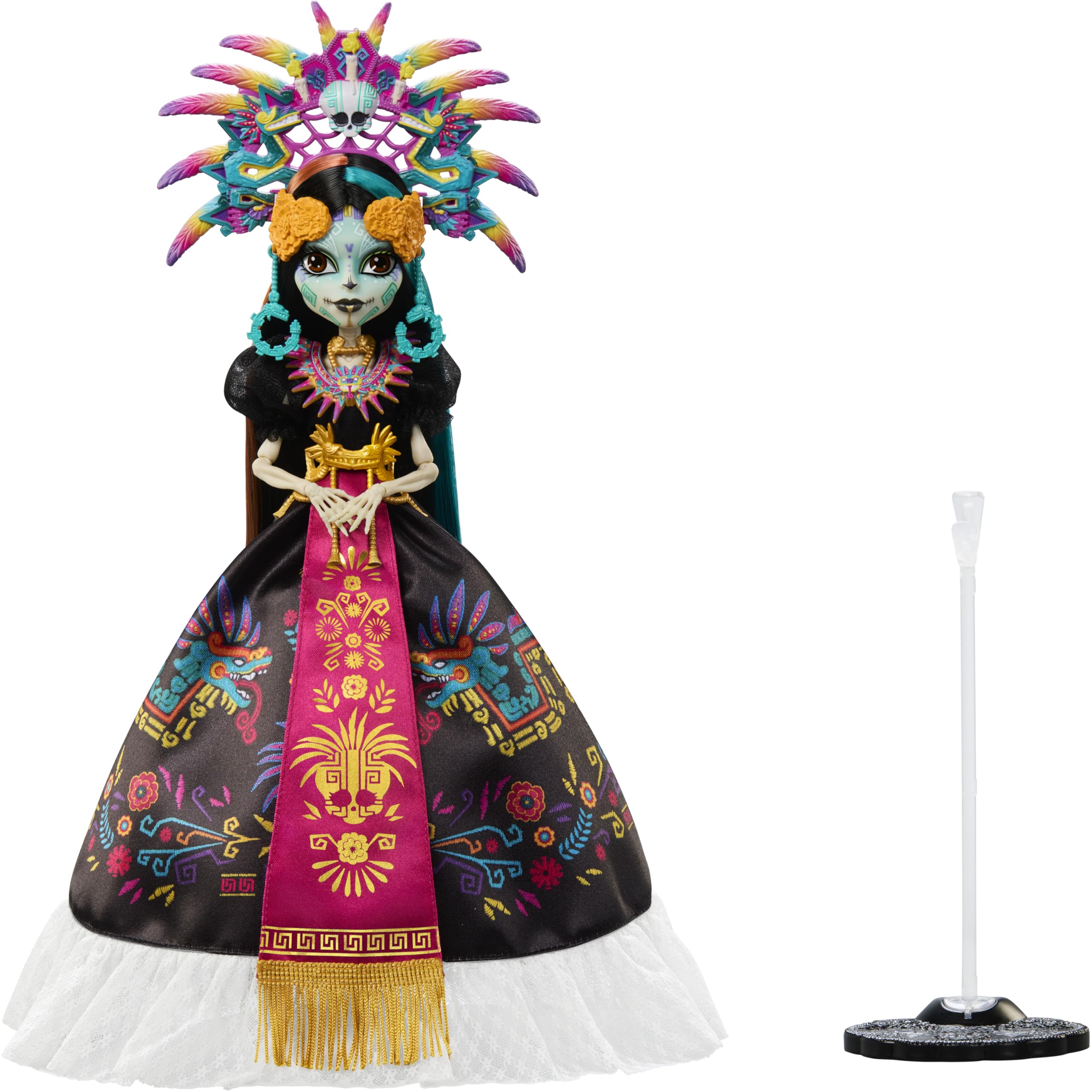 Monster High Skelita Calaveras Día de Muertos 2025 Collectible Doll - Aztec Design 4
