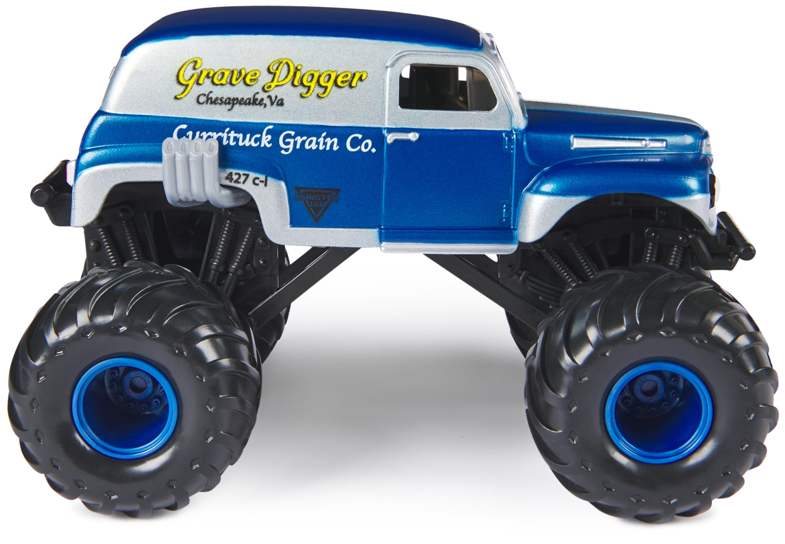 Monster Jam Grave Digger Monster Truck - 1:24 Scale Die-Cast with Working Suspension 4