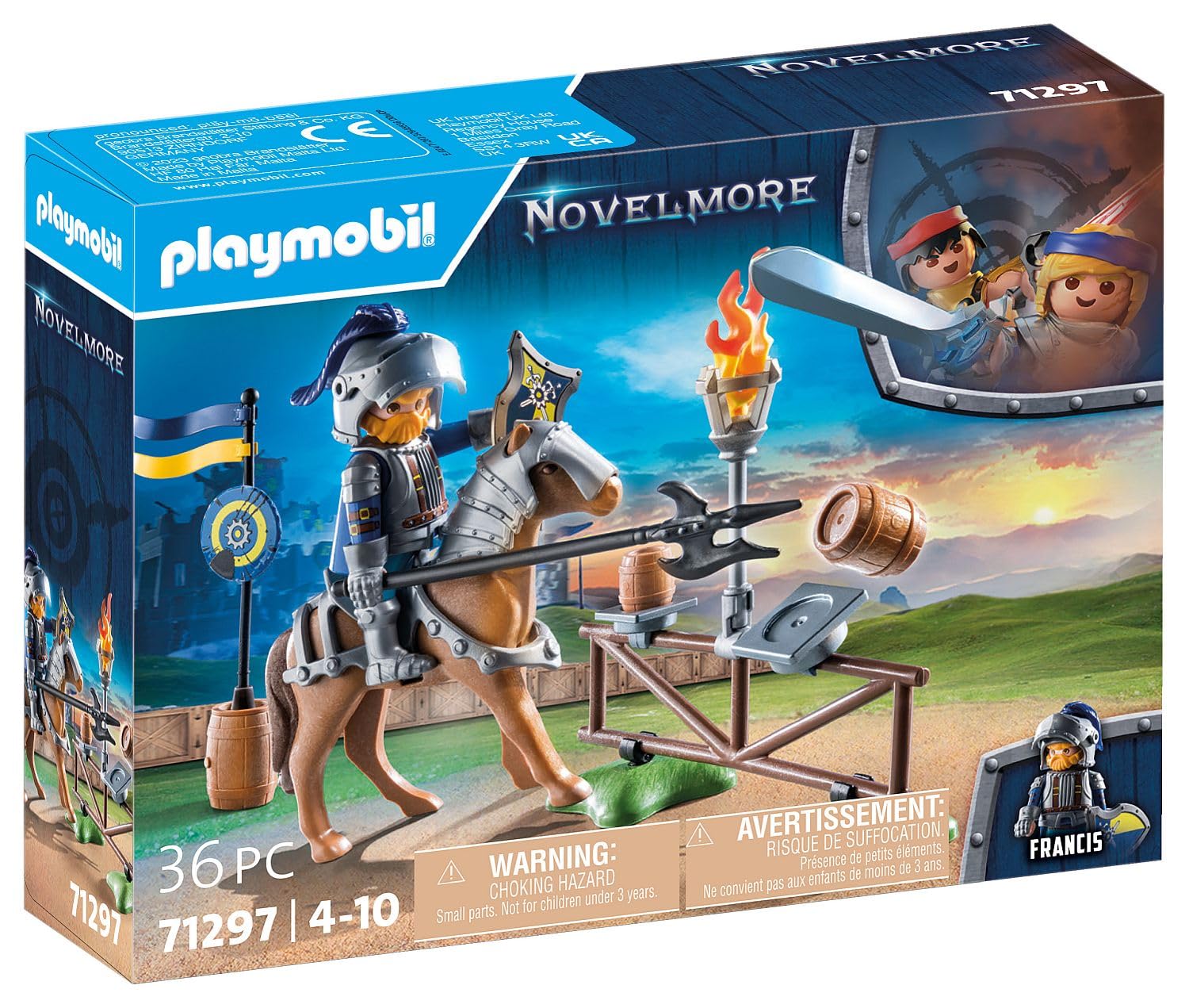 Playmobil 71297 Novelmore Medieval Jousting Area Playset - Knight Training with Horse and Castle, Ages 4+ 8