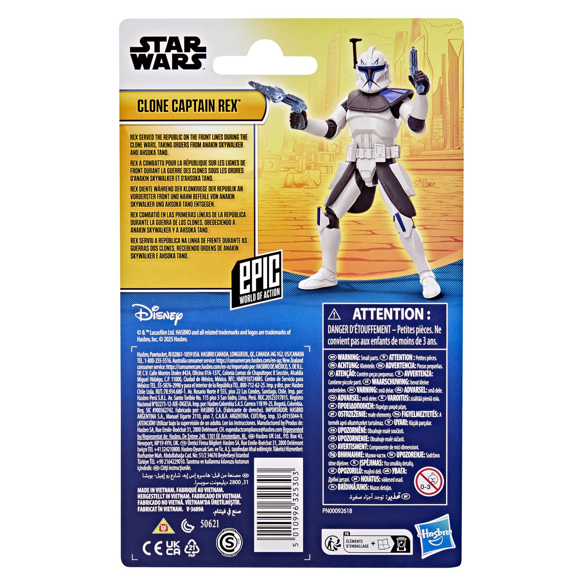 Star Wars Epic World of Action Clone Captain Rex - 10-cm Action Figure with 9 Points of Articulation 8