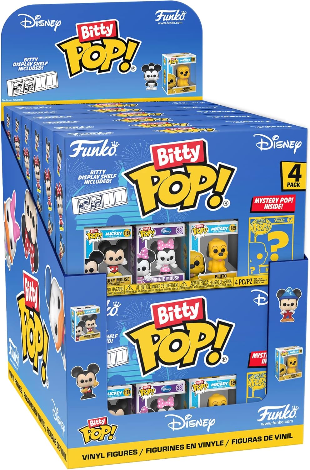 Funko Bitty POP! Disney - Minnie Mouse (Red Dress), Daisy Duck, Donald Duck & Mystery Figure Vinyl Set 32