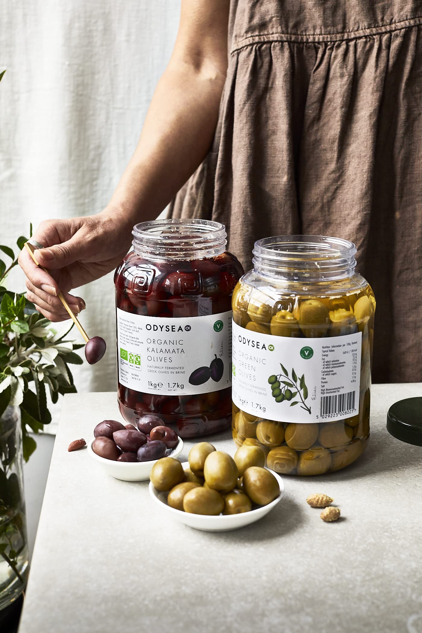 Odysea Bio-Kalamata-Oliven ohne Kern in Salzlake, 1 kg Glas 4