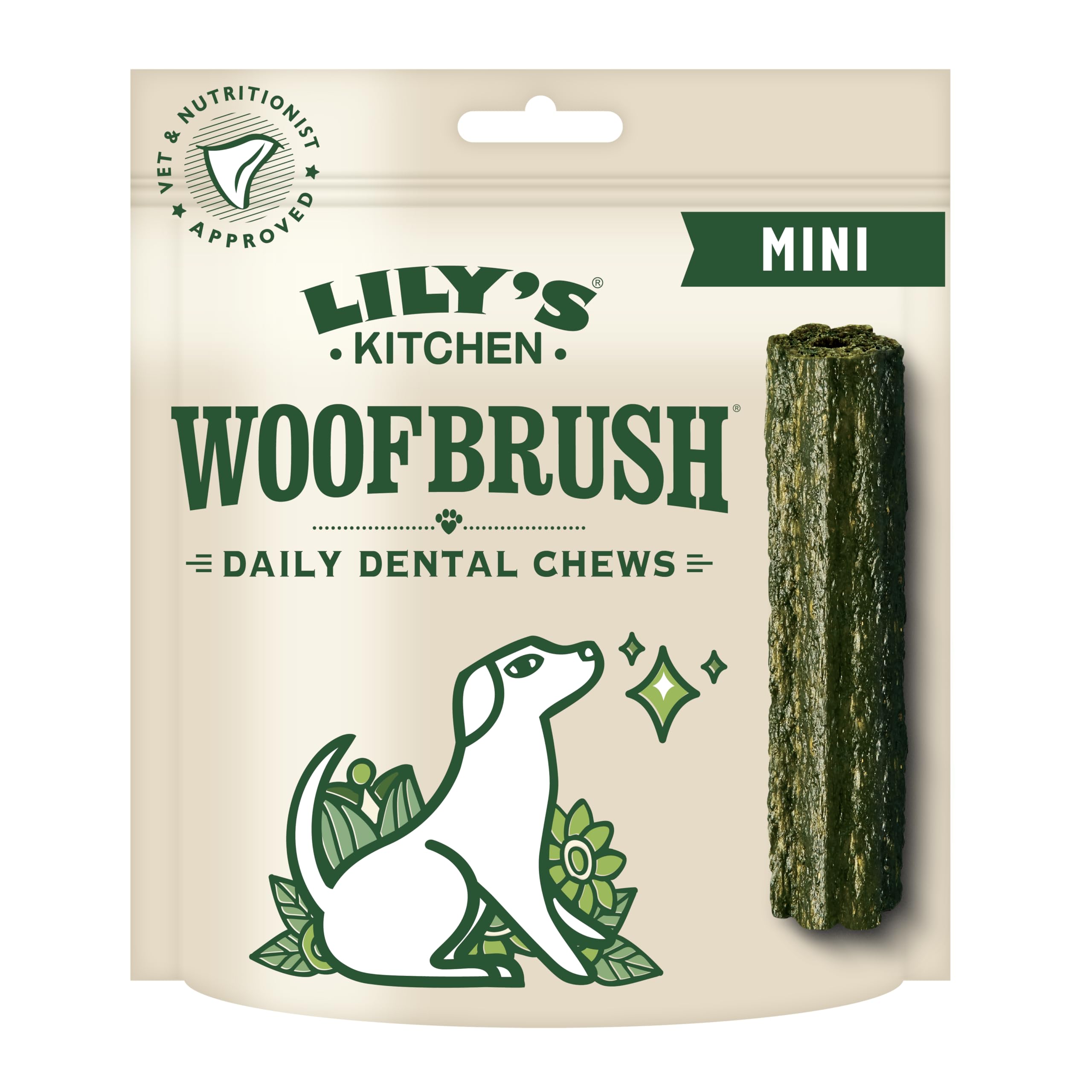 Lily's Kitchen Woofbrush Natural Dental Sticks for Adult Dogs | Pack of 7 (130g)