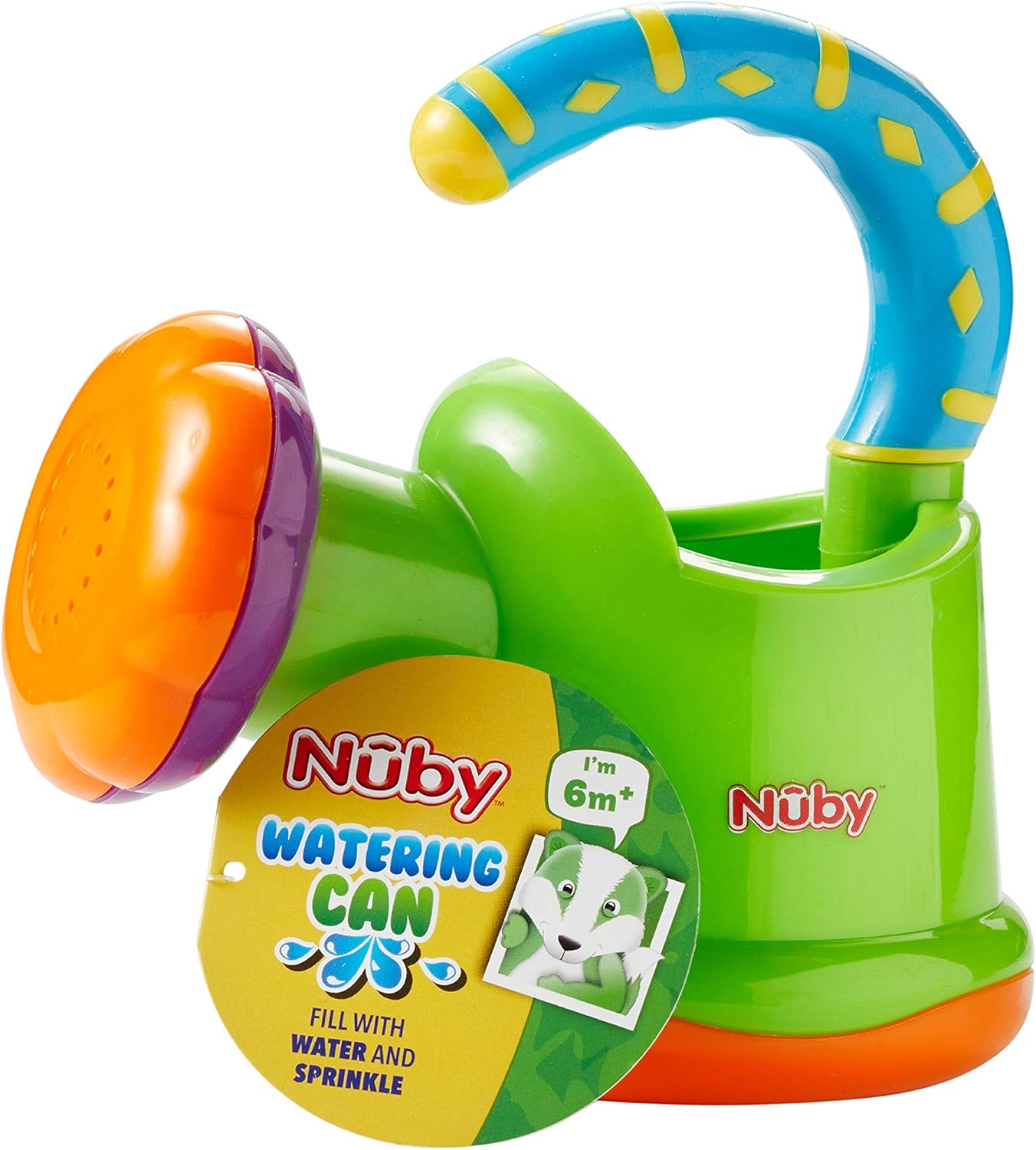 Nuby Fun Watering Can Bath Toy - Sensory Development for Babies 6M+ 7