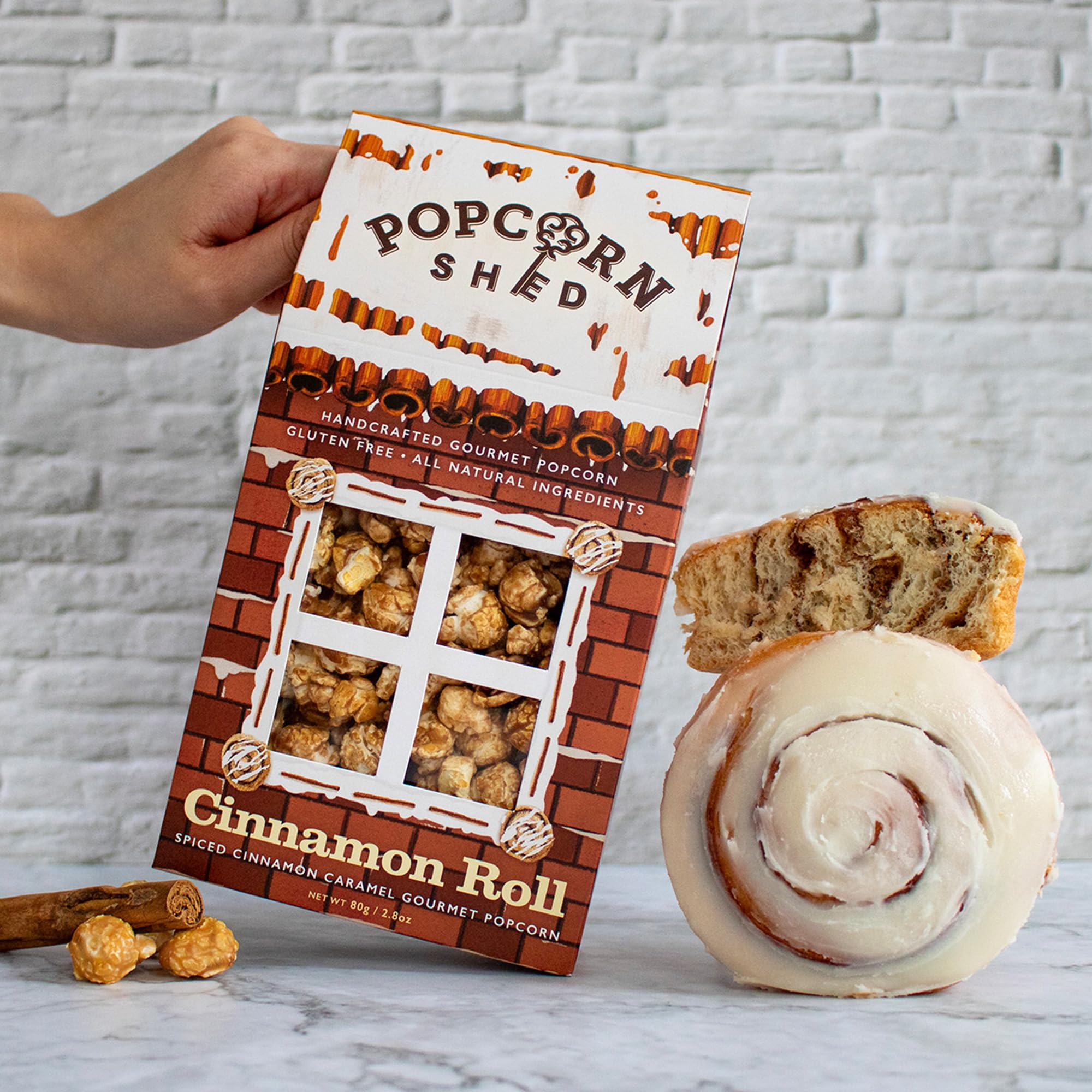 Popcorn Shed Cinnamon Roll Gourmet Popcorn - Sweet Cinnamon & Buttery Icing Sugar | 80g 5