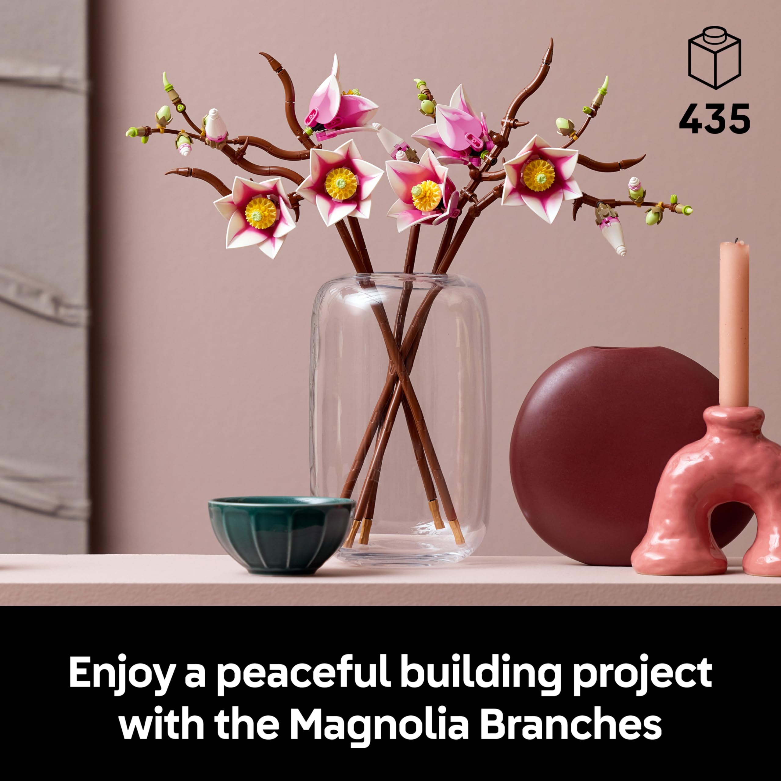 LEGO Botanicals Magnolia Branches Building Set for Adults | 5 Branches | Model 11510