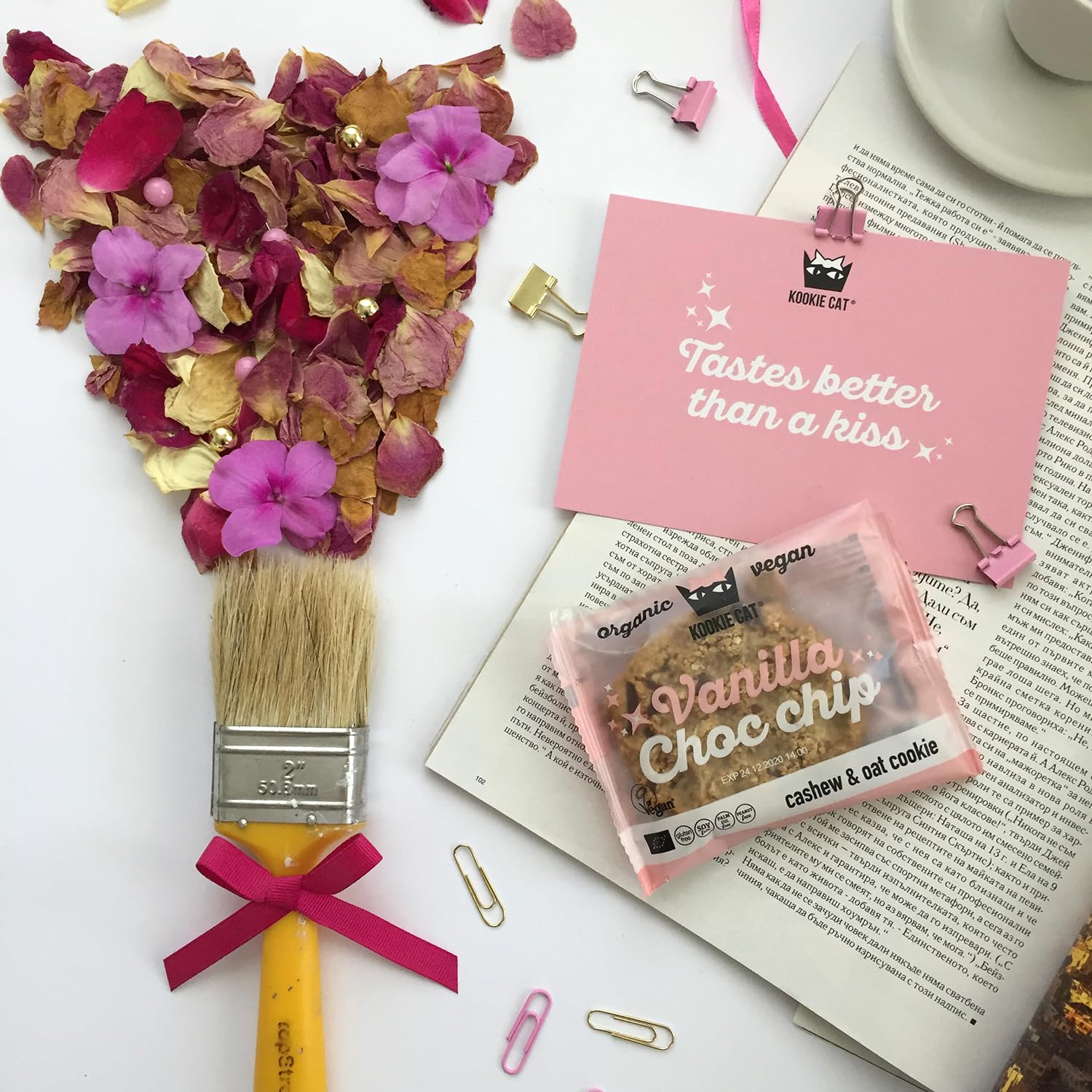 Kookie Cat Vanilla Choc Chip - Individually Wrapped Vegan Gluten-Free Cookies 7