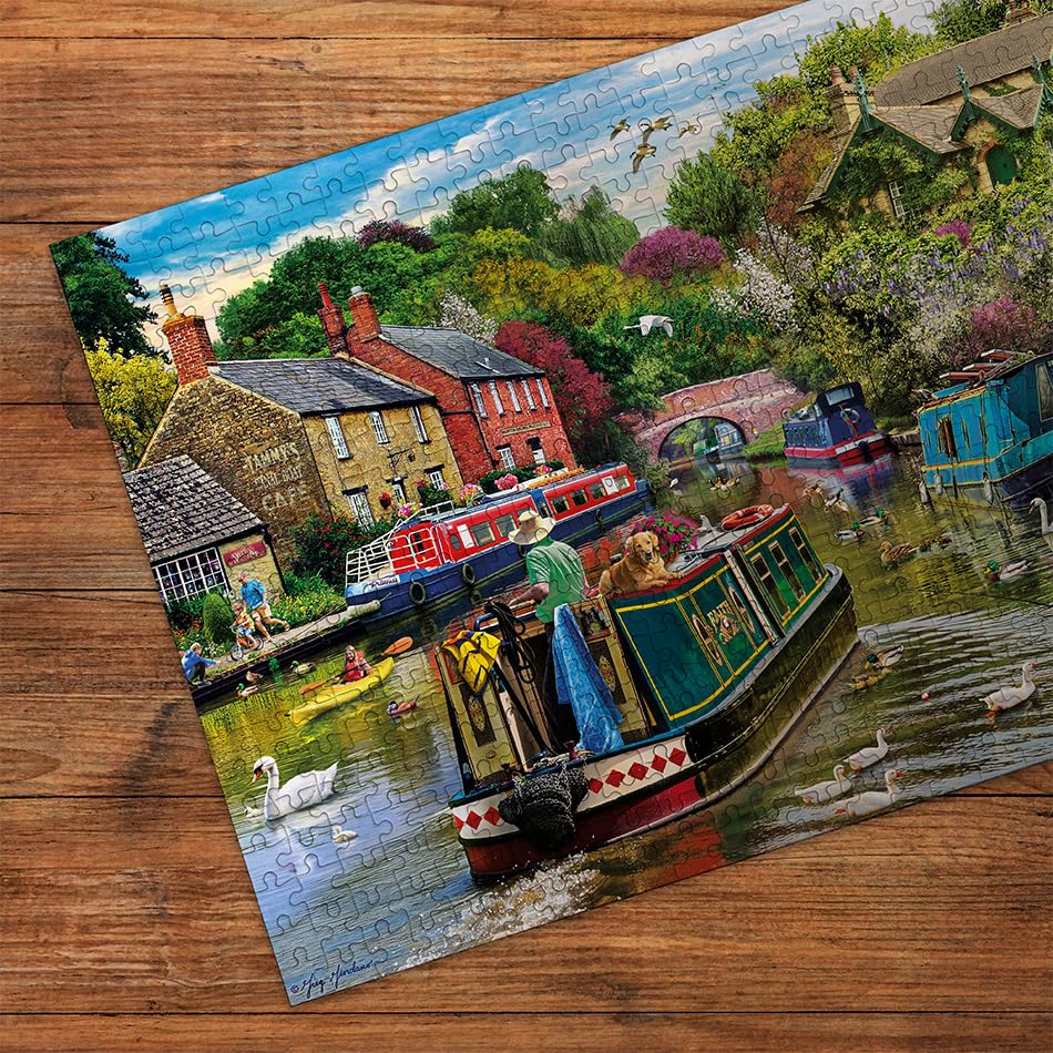 Gibsons River Retreat 500 Piece Jigsaw Puzzle | Artwork by Greg Giordano | 48 x 34 cm 3