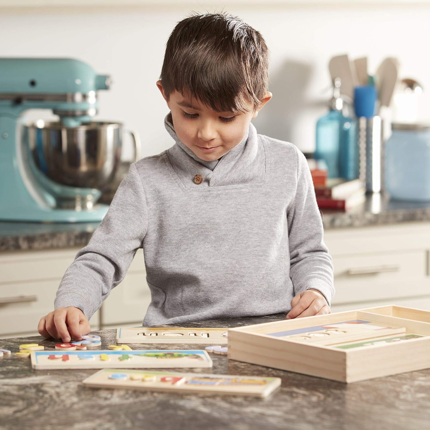 Melissa & Doug See & Spell Wooden Puzzle - Educational Learning Toy for Kids 4-6 6