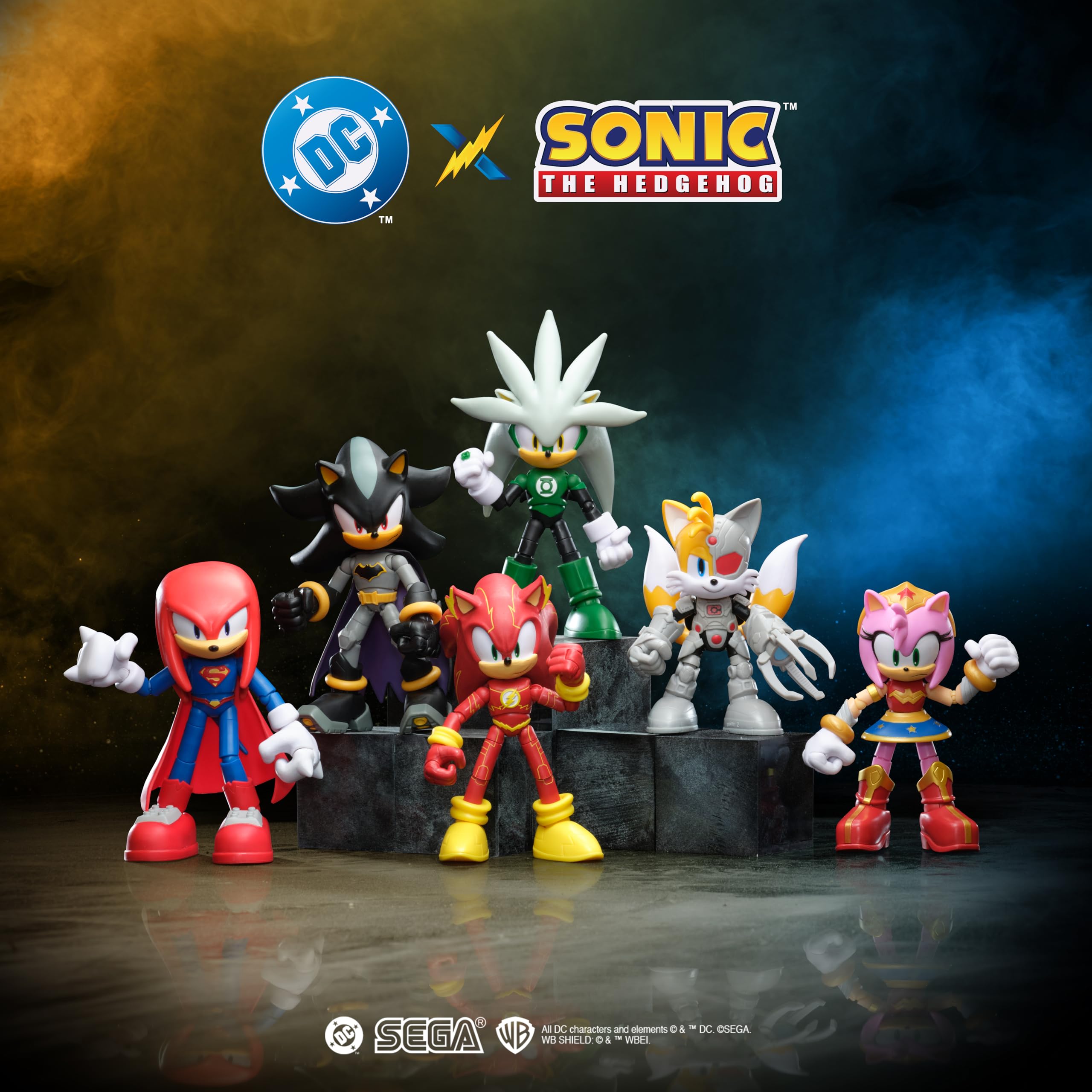 Sonic The Hedgehog DC Crossover Sonic as The Flash Action Figure | 5" / 13cm | 22 Points of Articulation