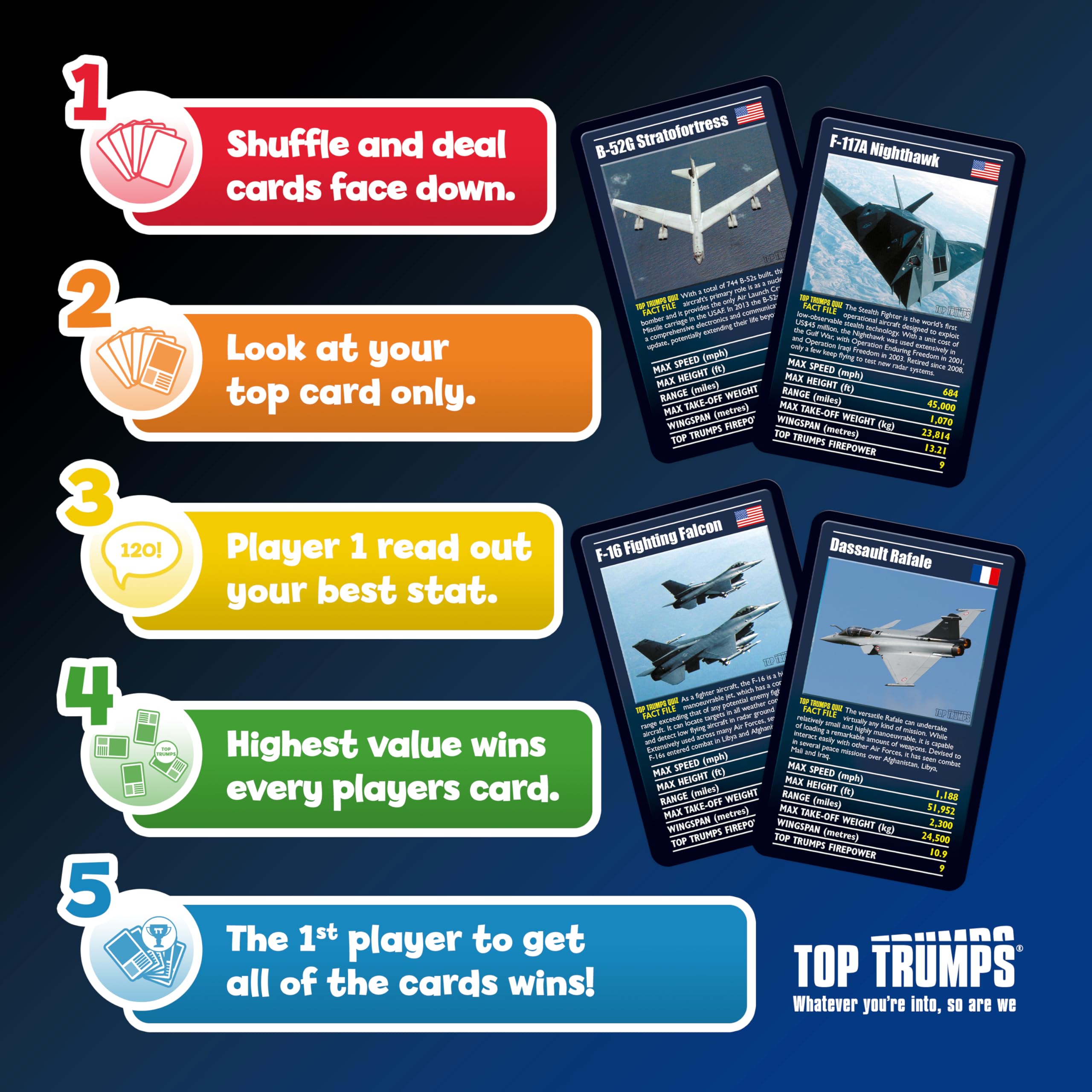 Top Trumps Ultimate Military Jets Card Game 7