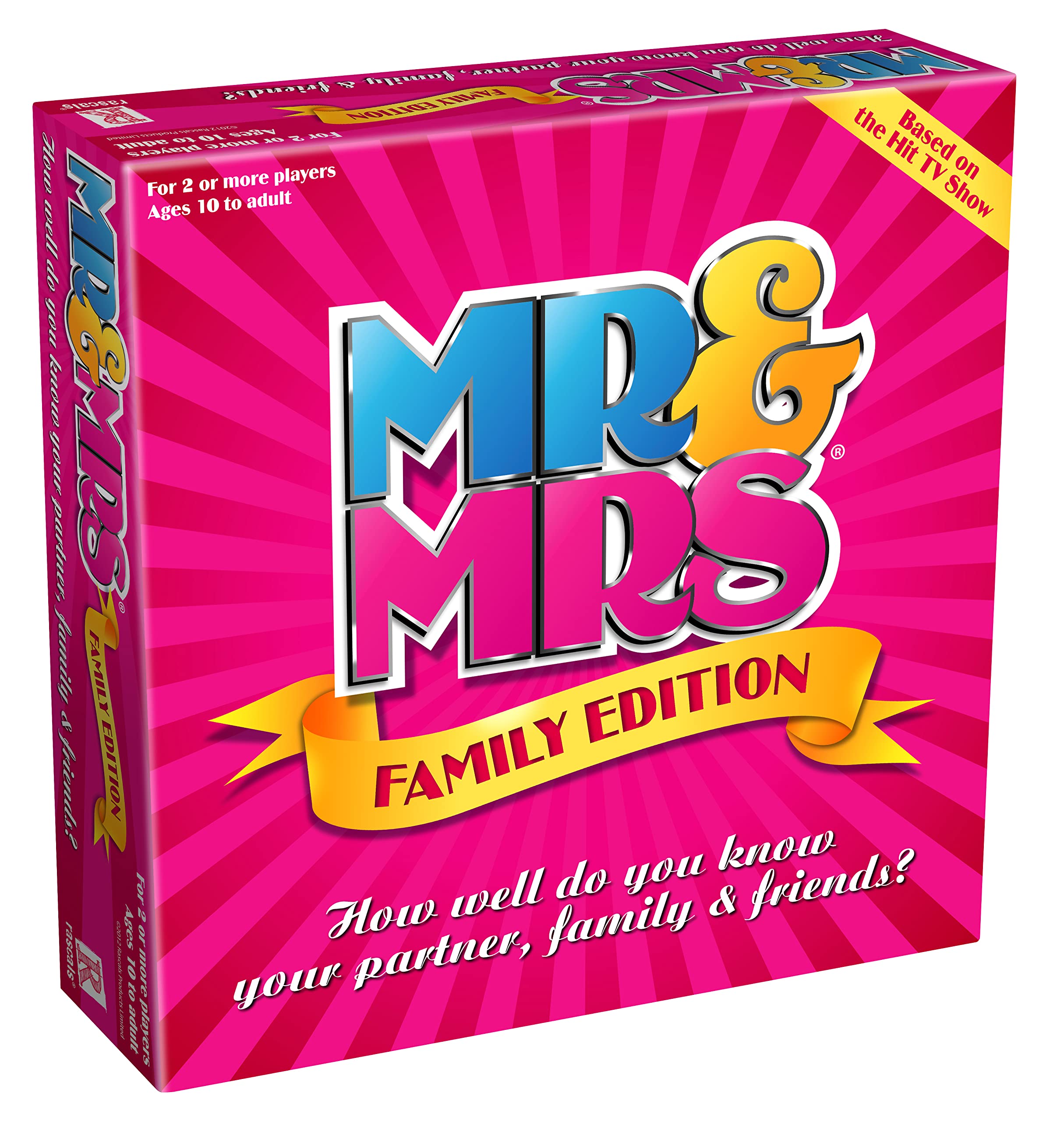 Rascals Mr & Mrs Family Edition Party Board Game for 2+ Players, Ages 10+, 30-Minute Play Time